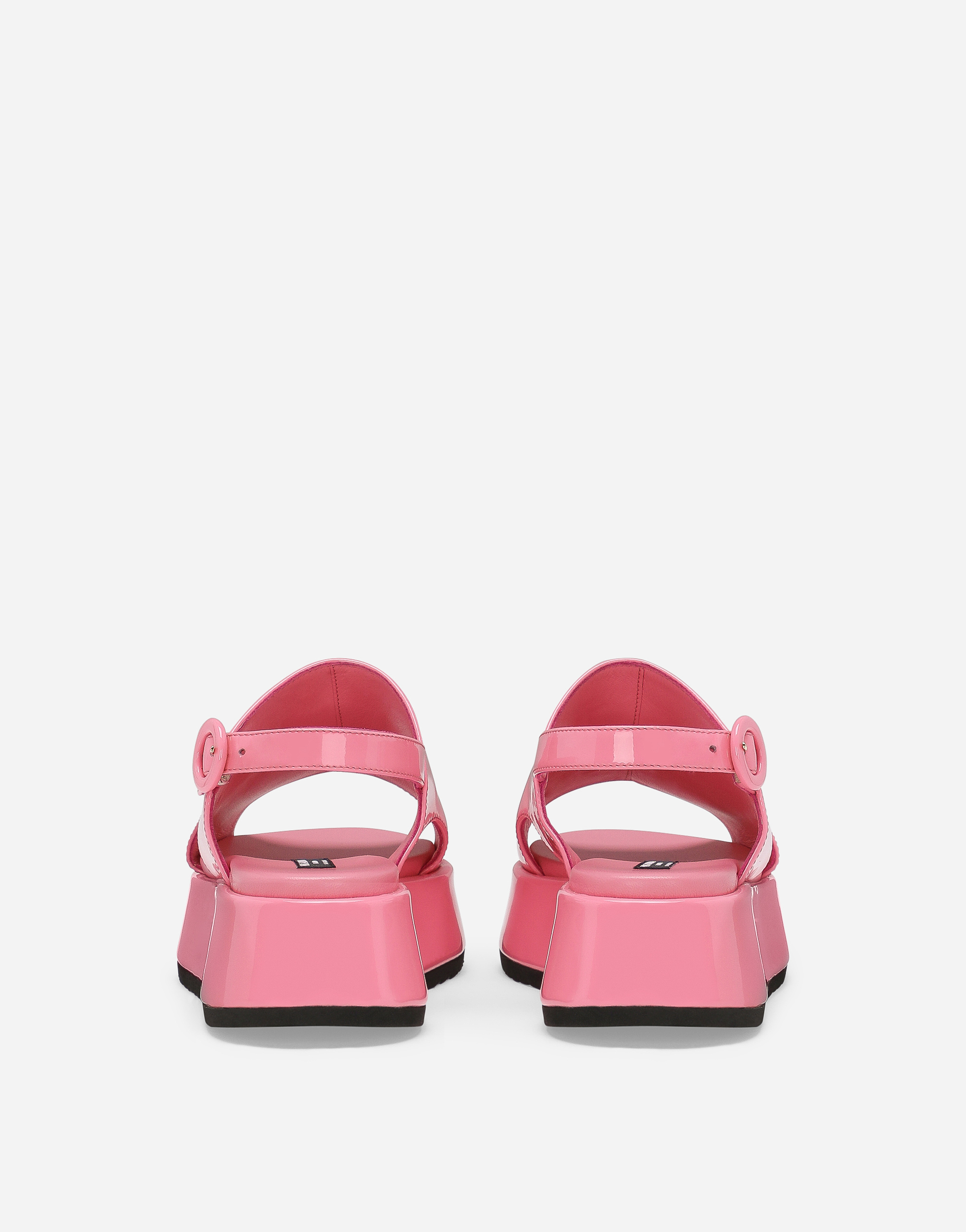 Patent leather sandals