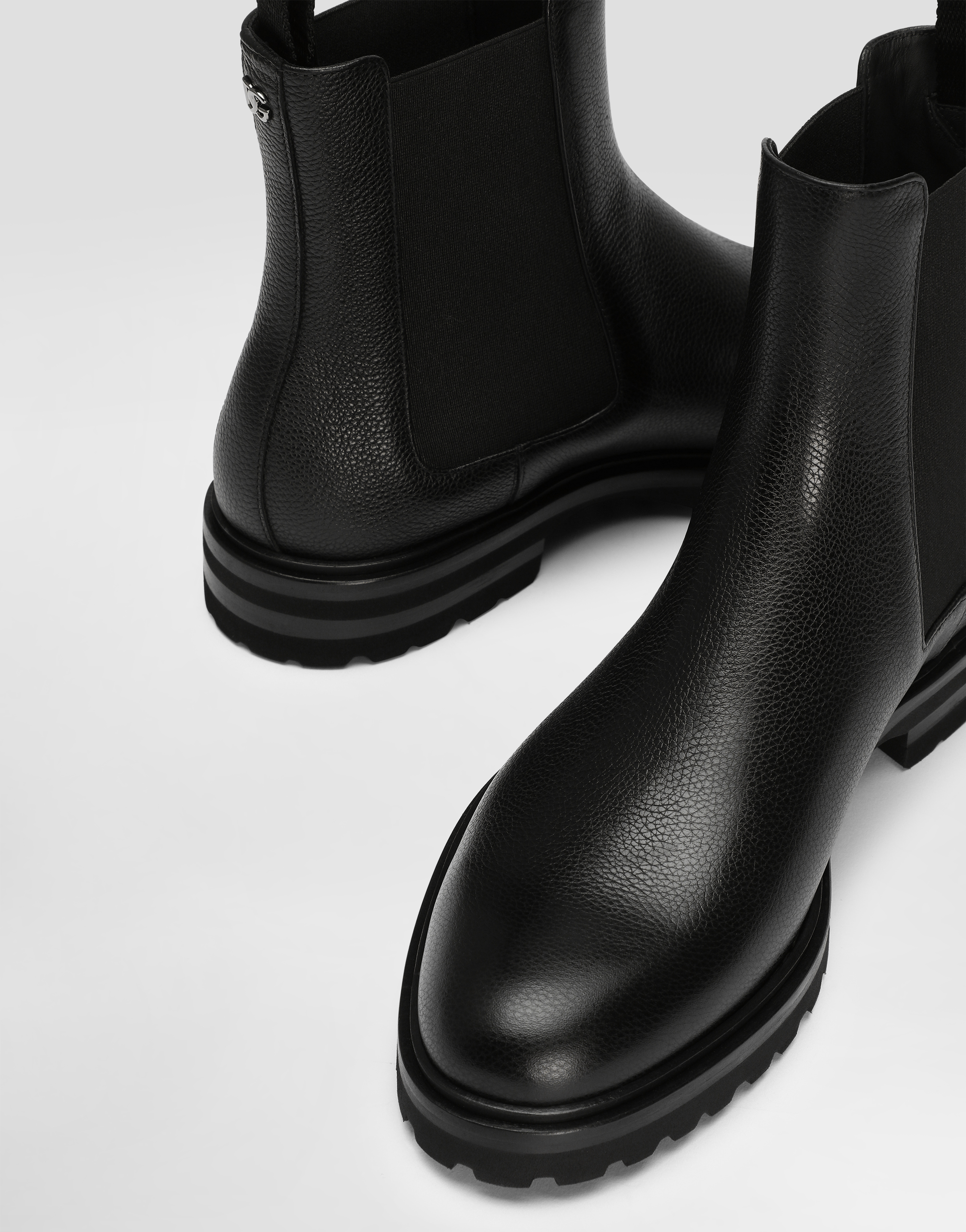 Dolce & Gabbana Leather Boots In Black