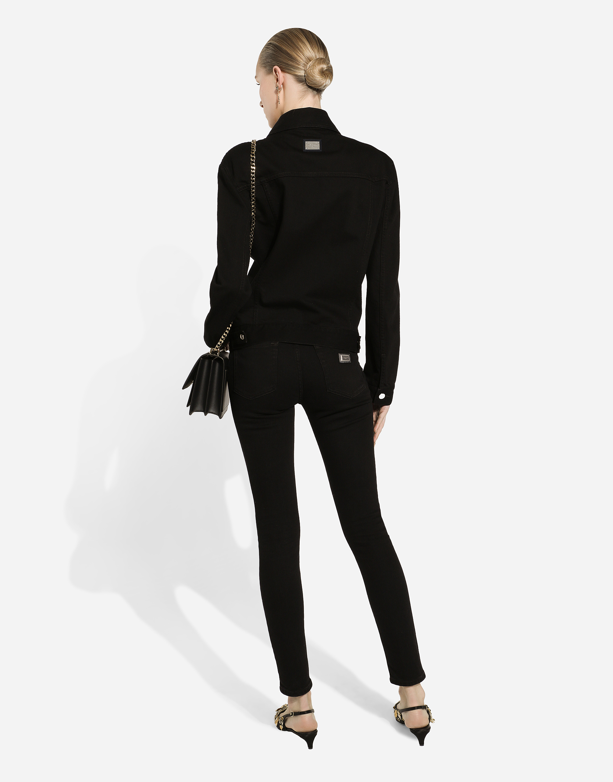 Dolce & Gabbana Skinny Cotton Denim Audrey Jeans In Multicolor
