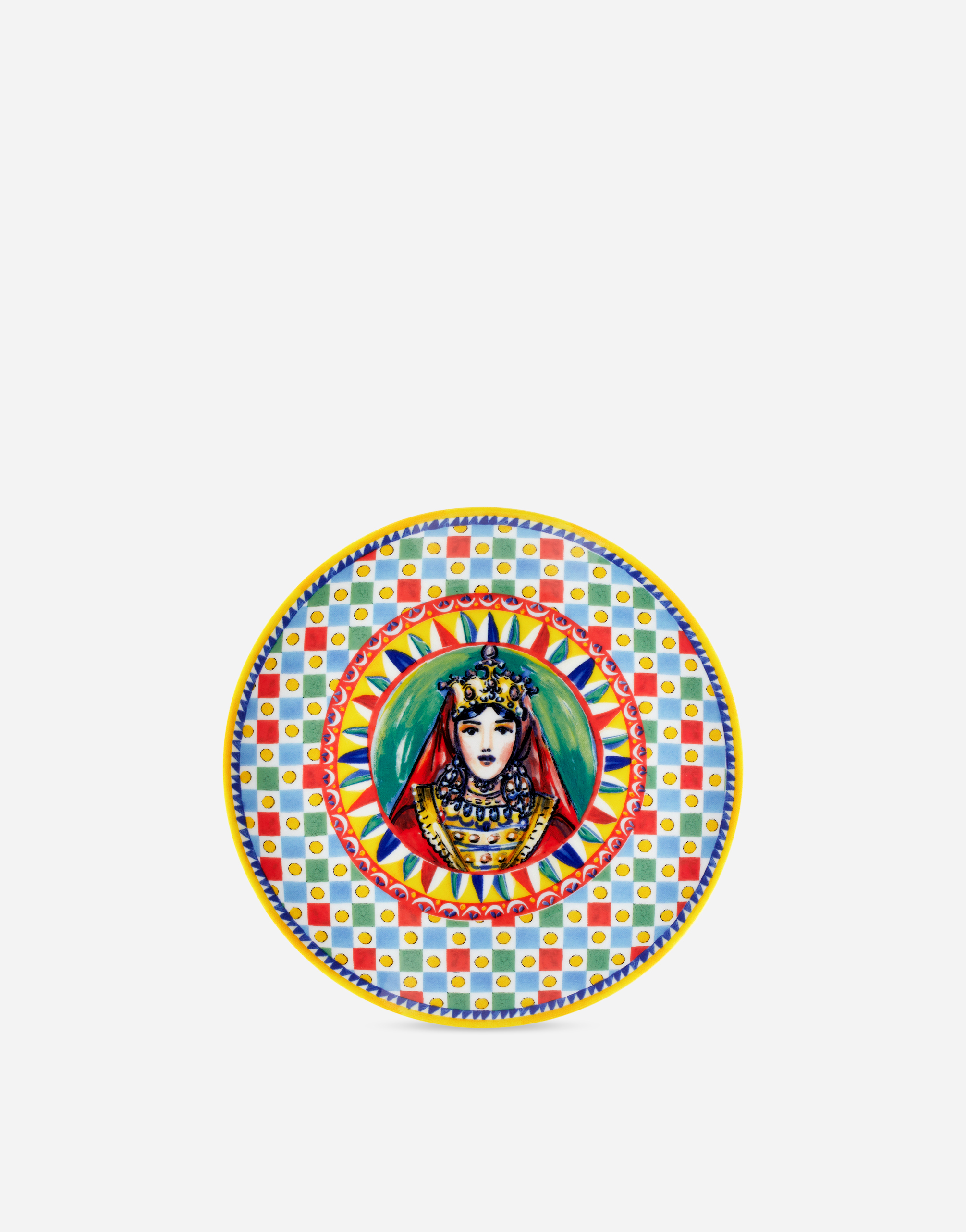 Dolce & Gabbana Set 2 Porcelain Dessert Plates In Multicolor