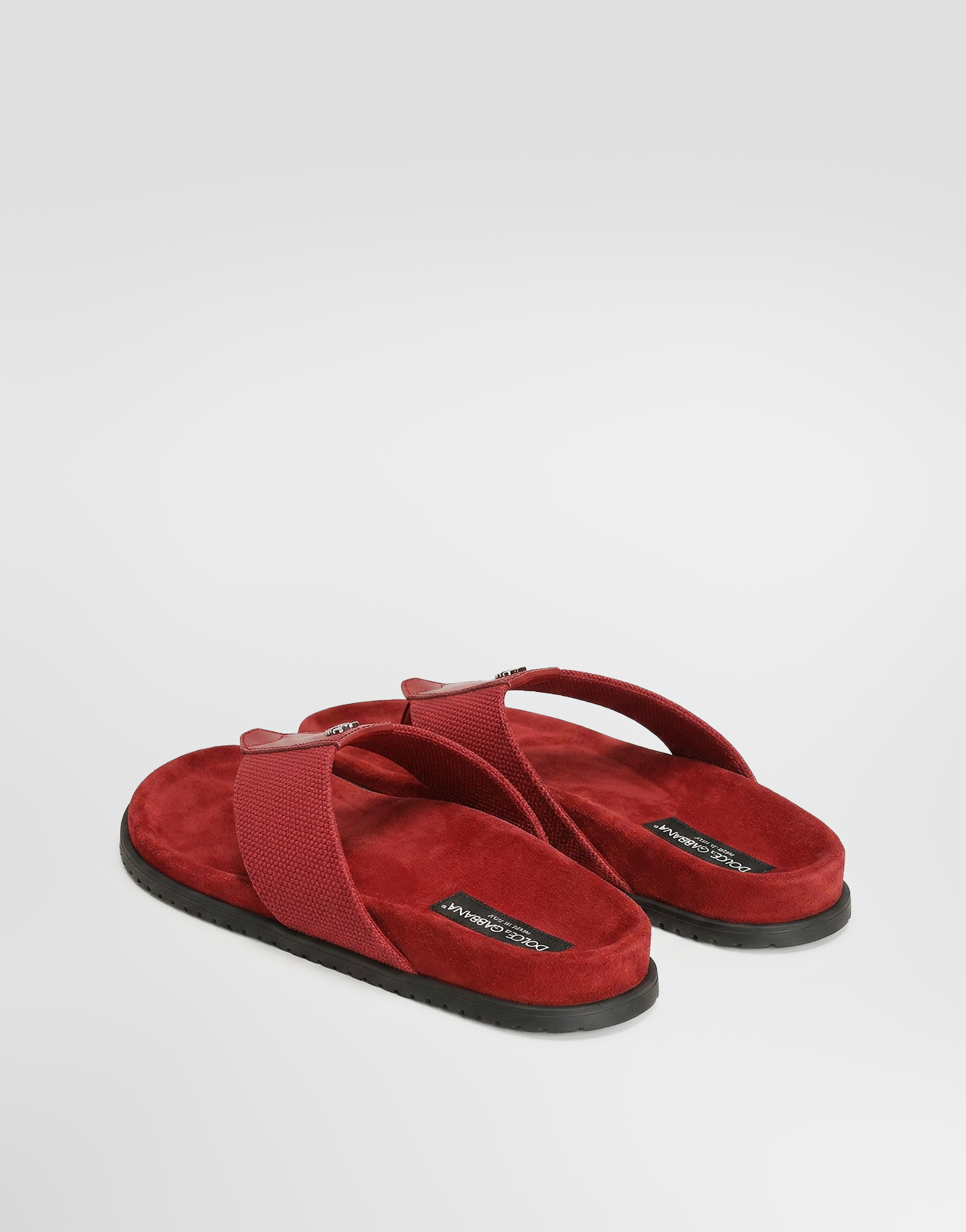 Dolce & Gabbana Logo Flip Flops In Multi