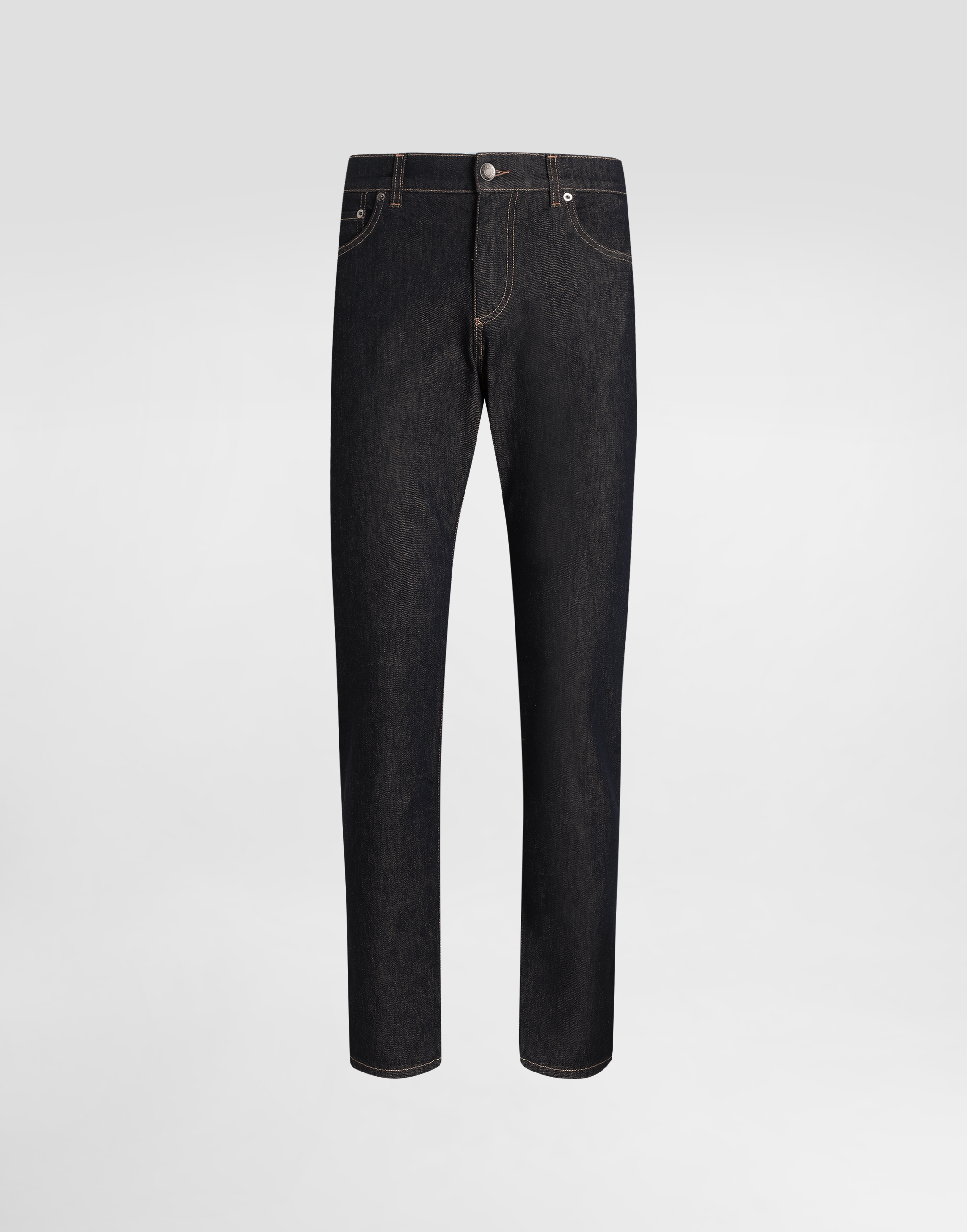 Dolce & Gabbana Trousers With Belt Loops And Contrast Stitching In Black