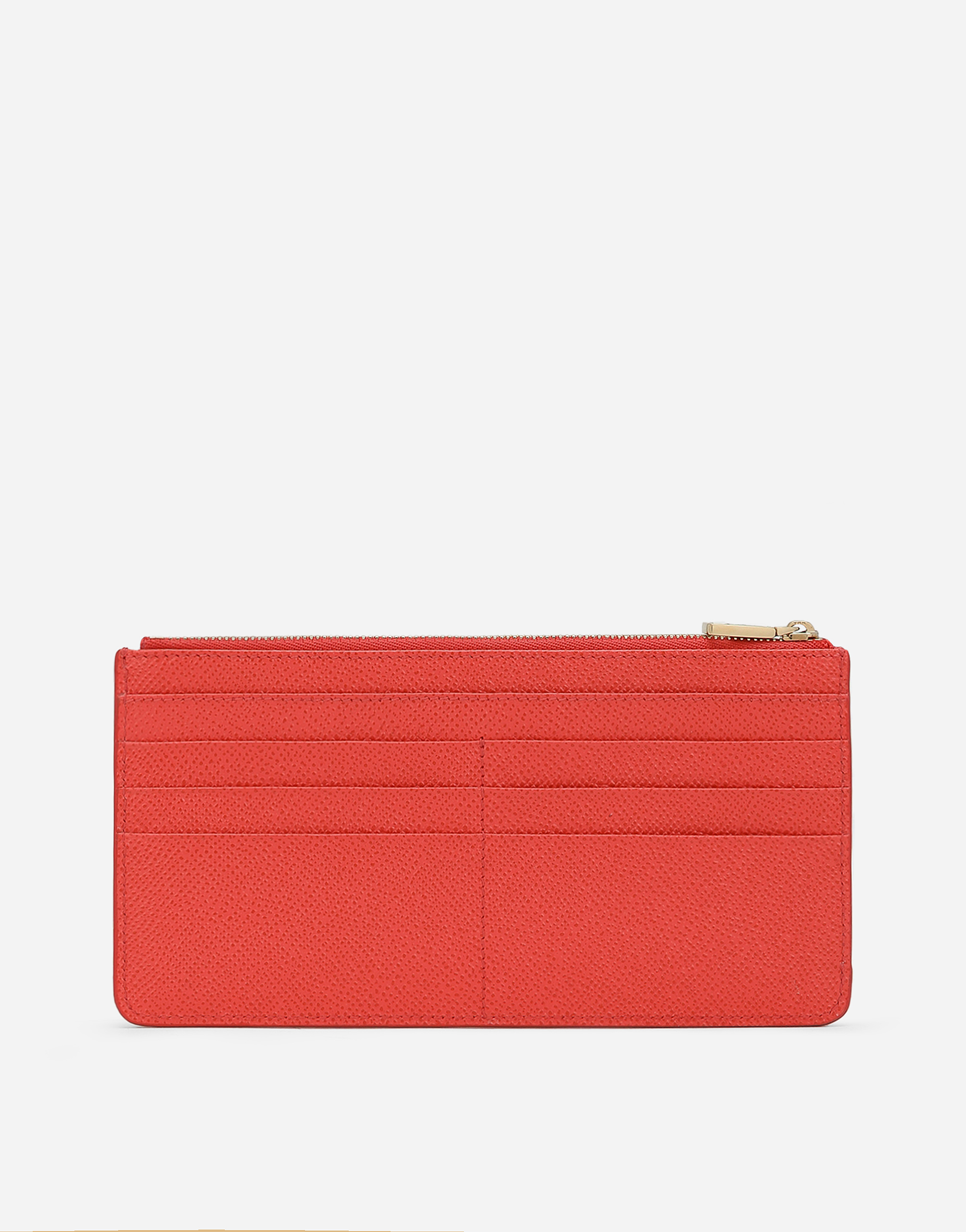  Dolce & Gabbana Dolce & Gabbana Large Card Holder With Tag - Woman Wallets And Small Leather Goods Orange Leather Onesize 
