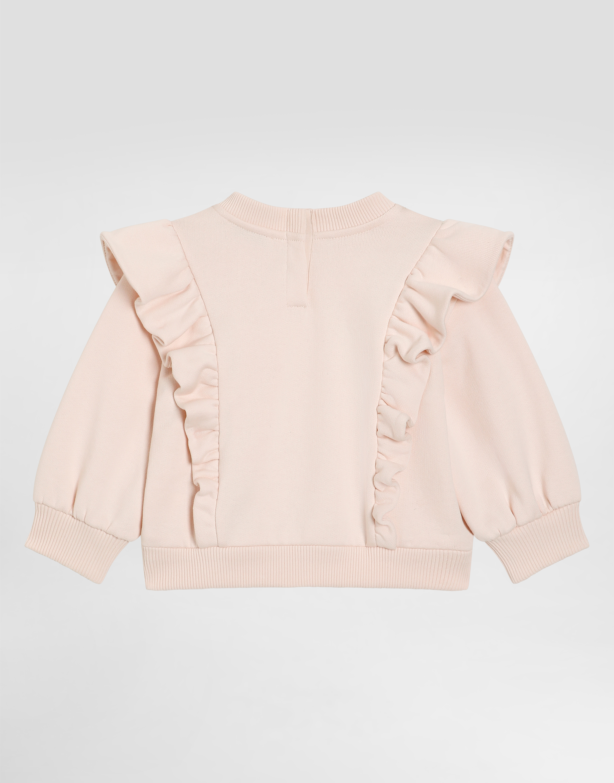  Dolce & Gabbana Fleece Sweatshirt With Lasered Dg Logo - Frau Tops Rosa 12/18 Months 