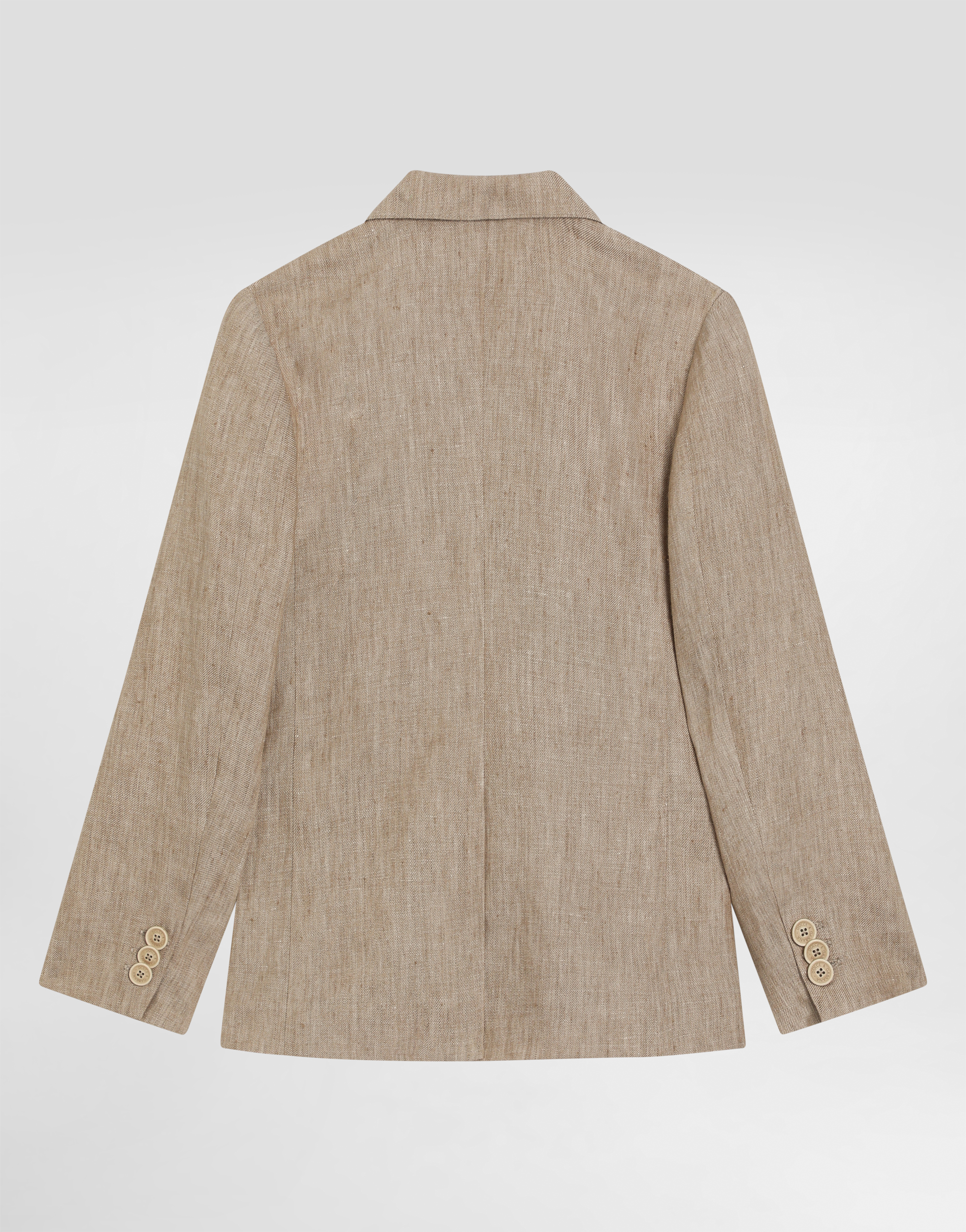 Dolce & Gabbana Single-breasted Twill Jacket With Patch In Beige