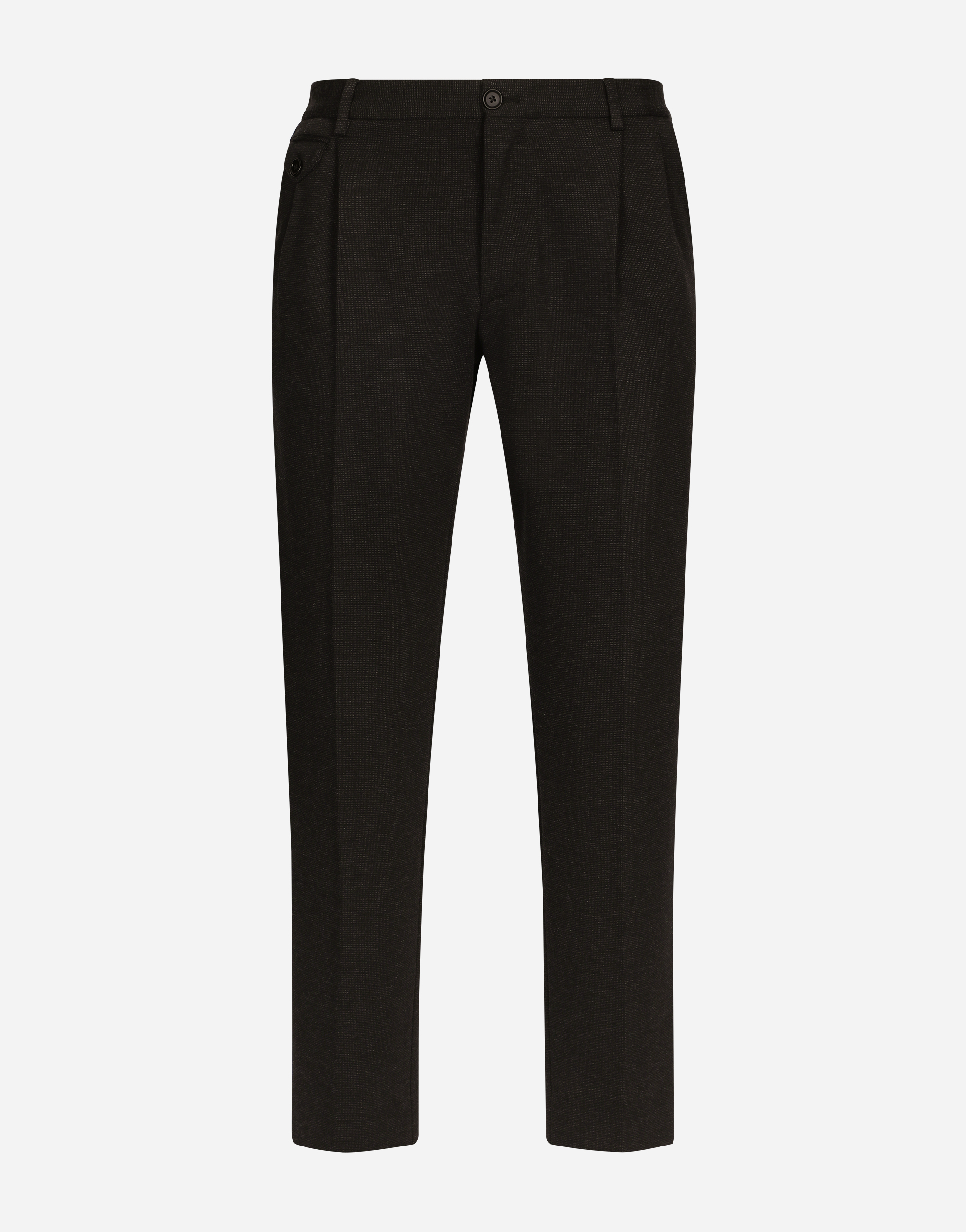 DOLCE & GABBANA STRETCH JERSEY PINPOINT PANTS
