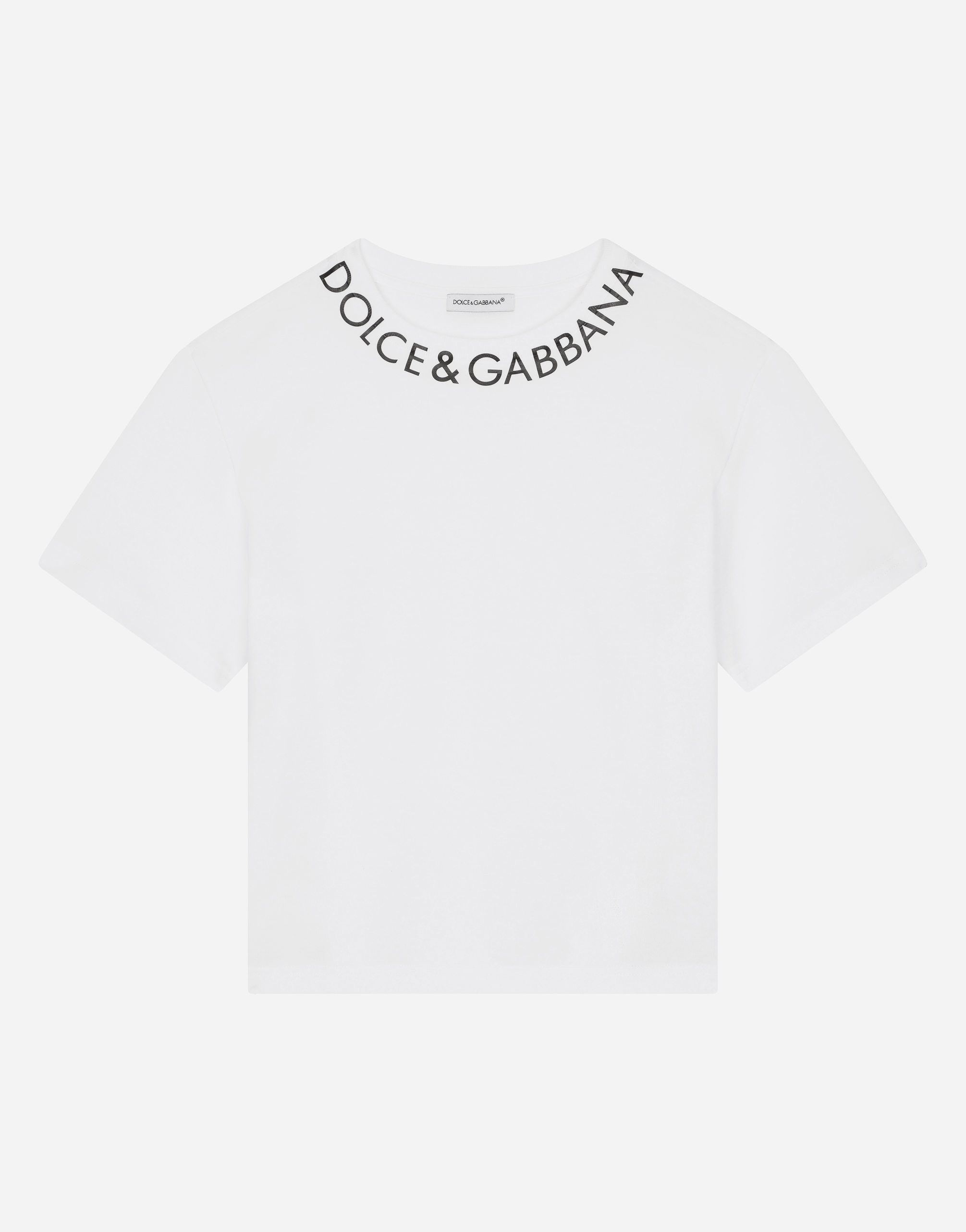 DOLCE & GABBANA JERSEY T-SHIRT WITH LOGO PRINT