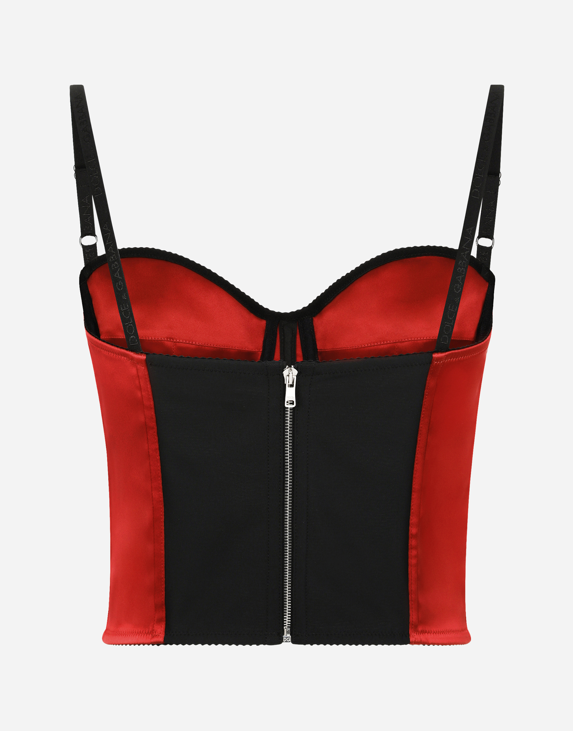 DOLCE & GABBANA SATIN CORSET TOP