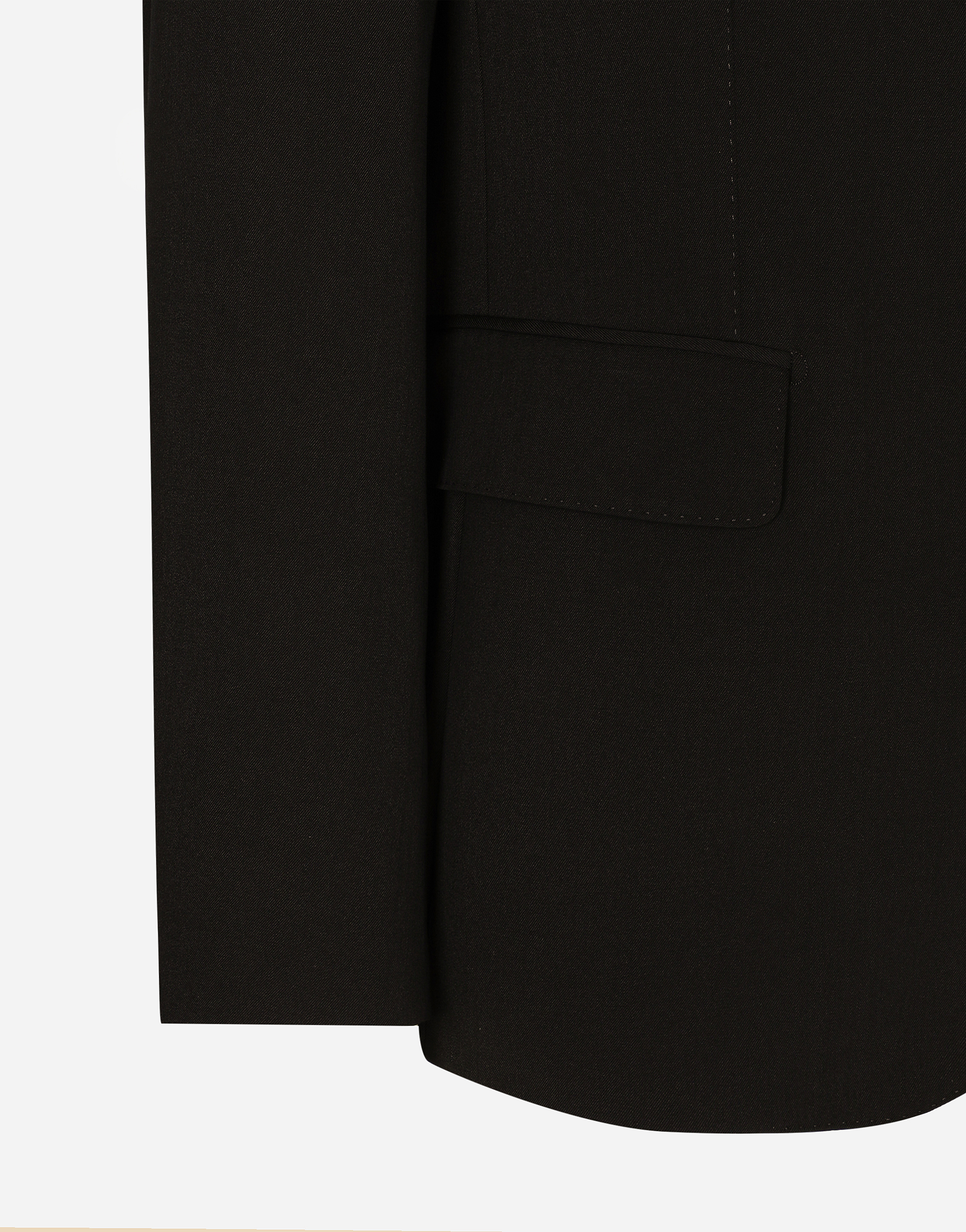 Wool twill double-breasted jacket