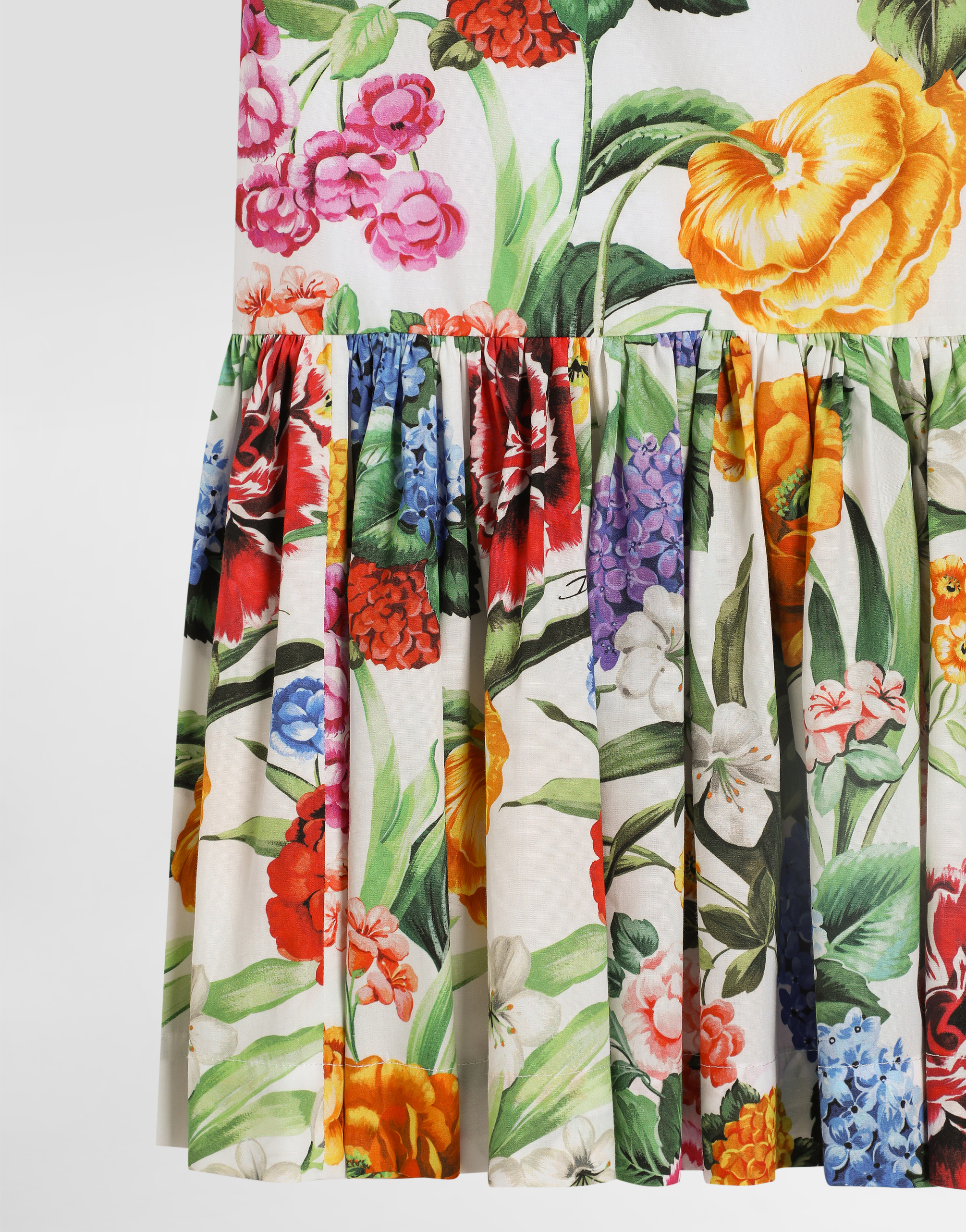 Poplin dress with floral print