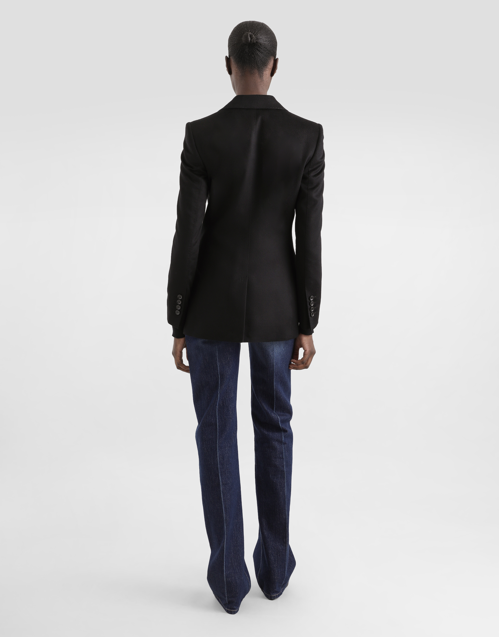 Dolce & Gabbana Cashmere And Silk Single-breasted Jacket In Black
