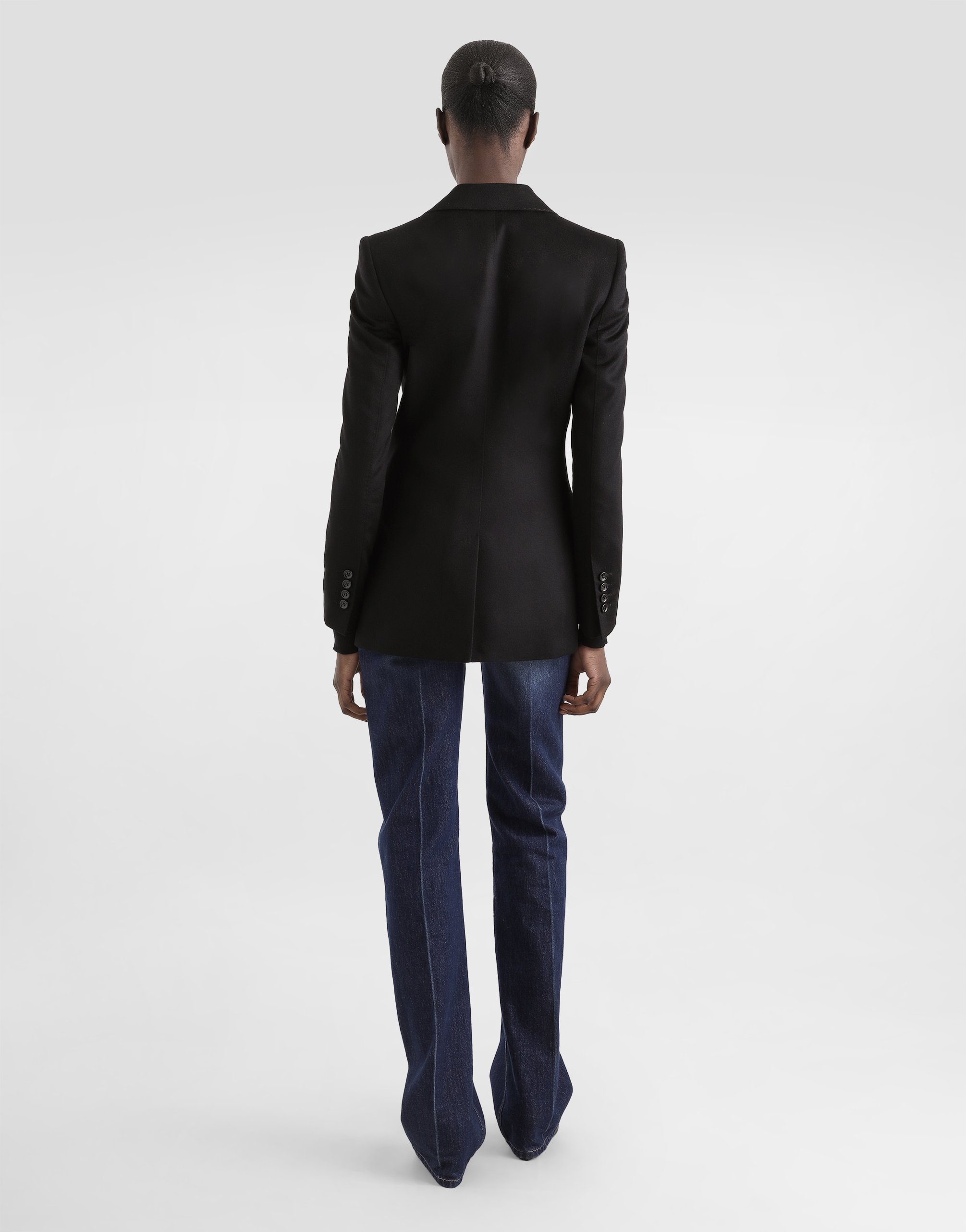 Dolce & Gabbana Cashmere And Silk Single-breasted Jacket In Black