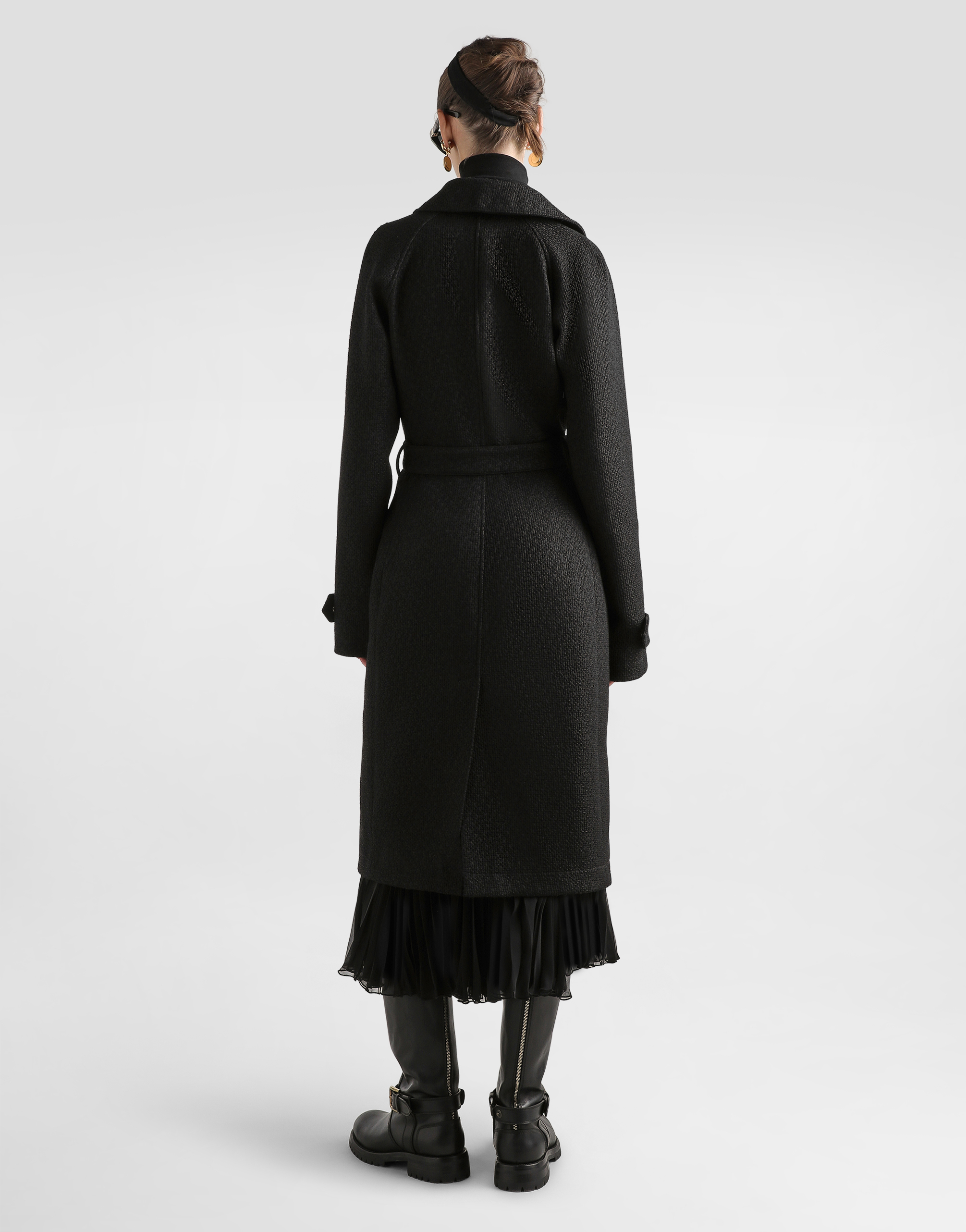 Long pleated chiffon skirt