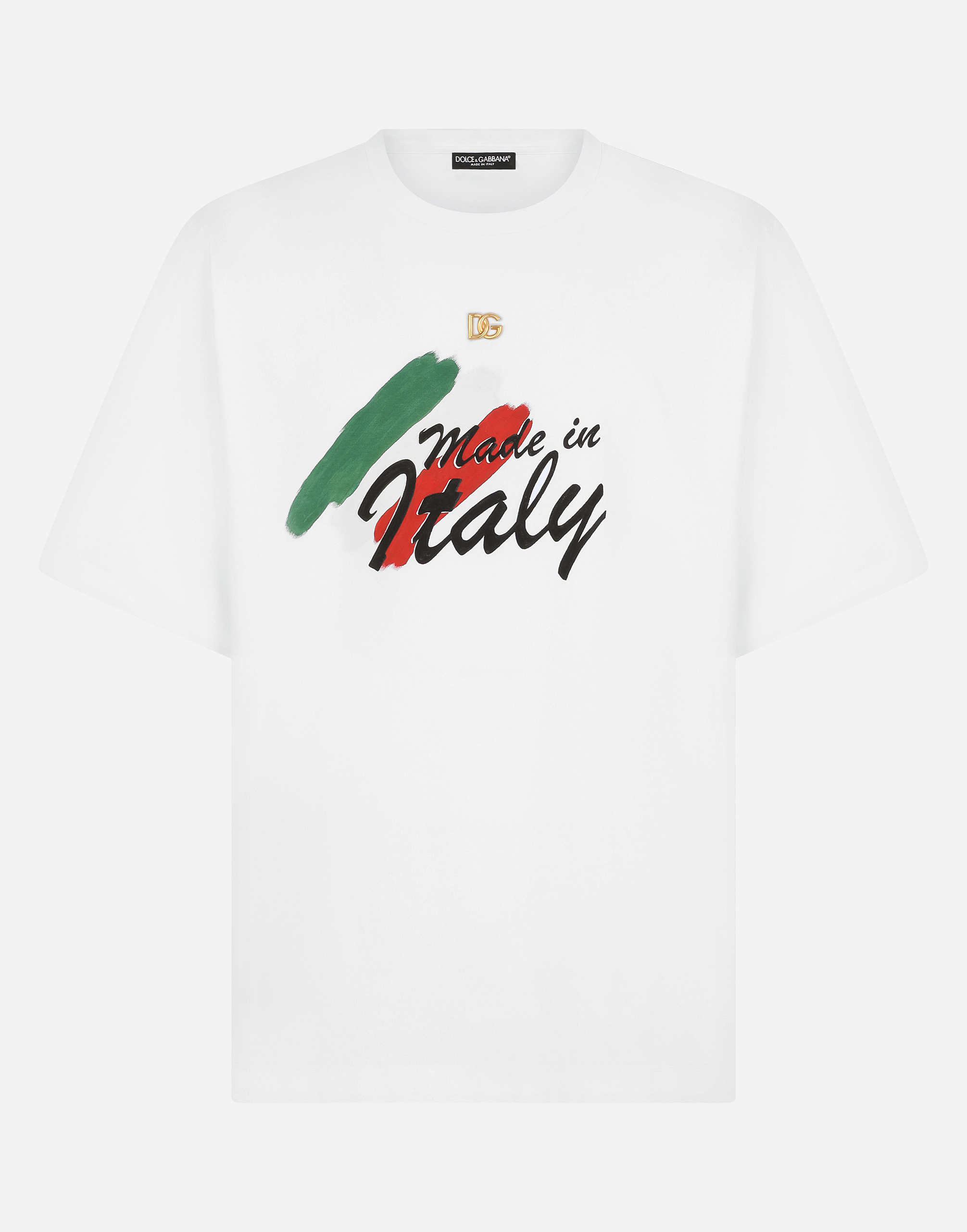DOLCE&GABBANA マーブルプリントテクニカルジャージーTシャツ マルチカラーのボーイズ マヨリカプリント ジャージー Tシャツ