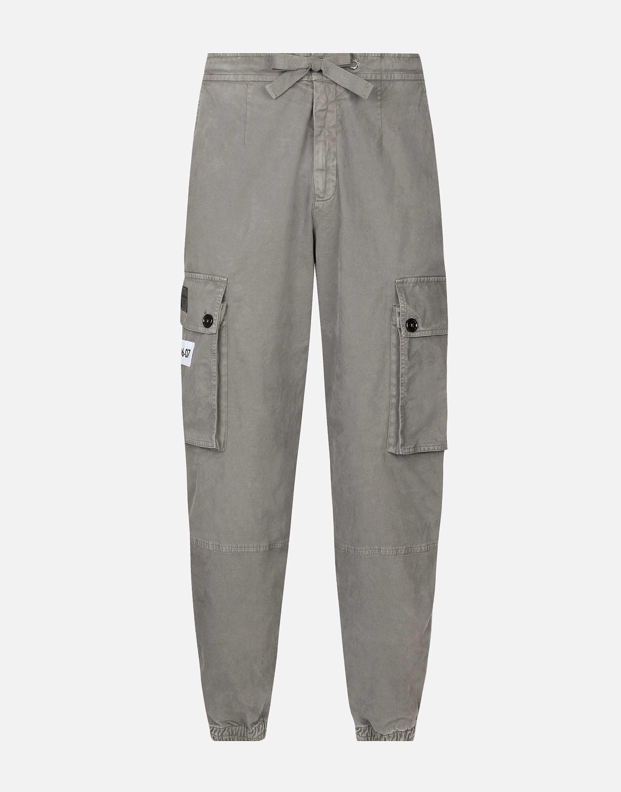 Dolce & Gabbana Cotton Cargo Pants - Man Pants And Shorts Grey 48 - Image 1