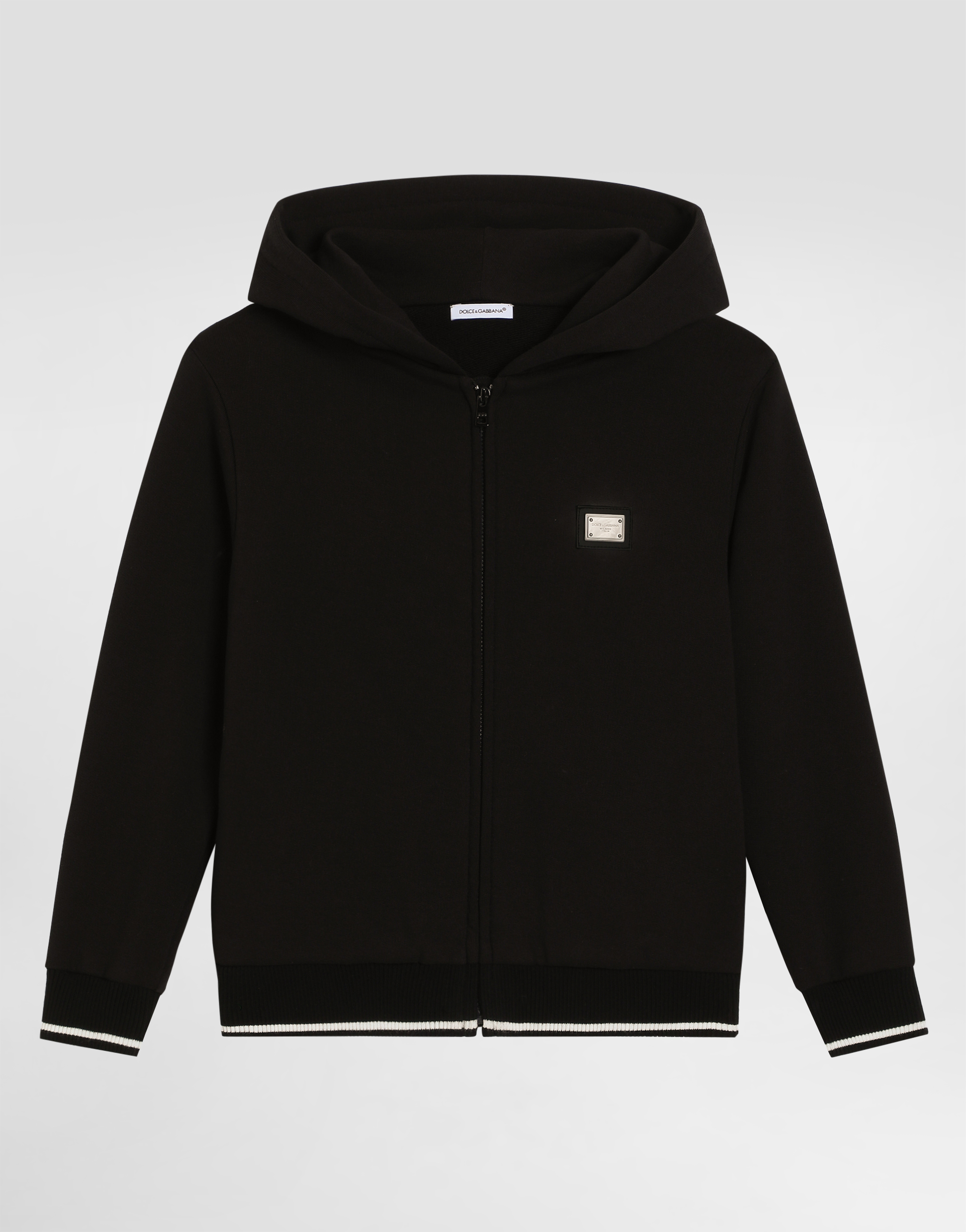 Dolce & Gabbana Bandanna-print Hoodie In Noir