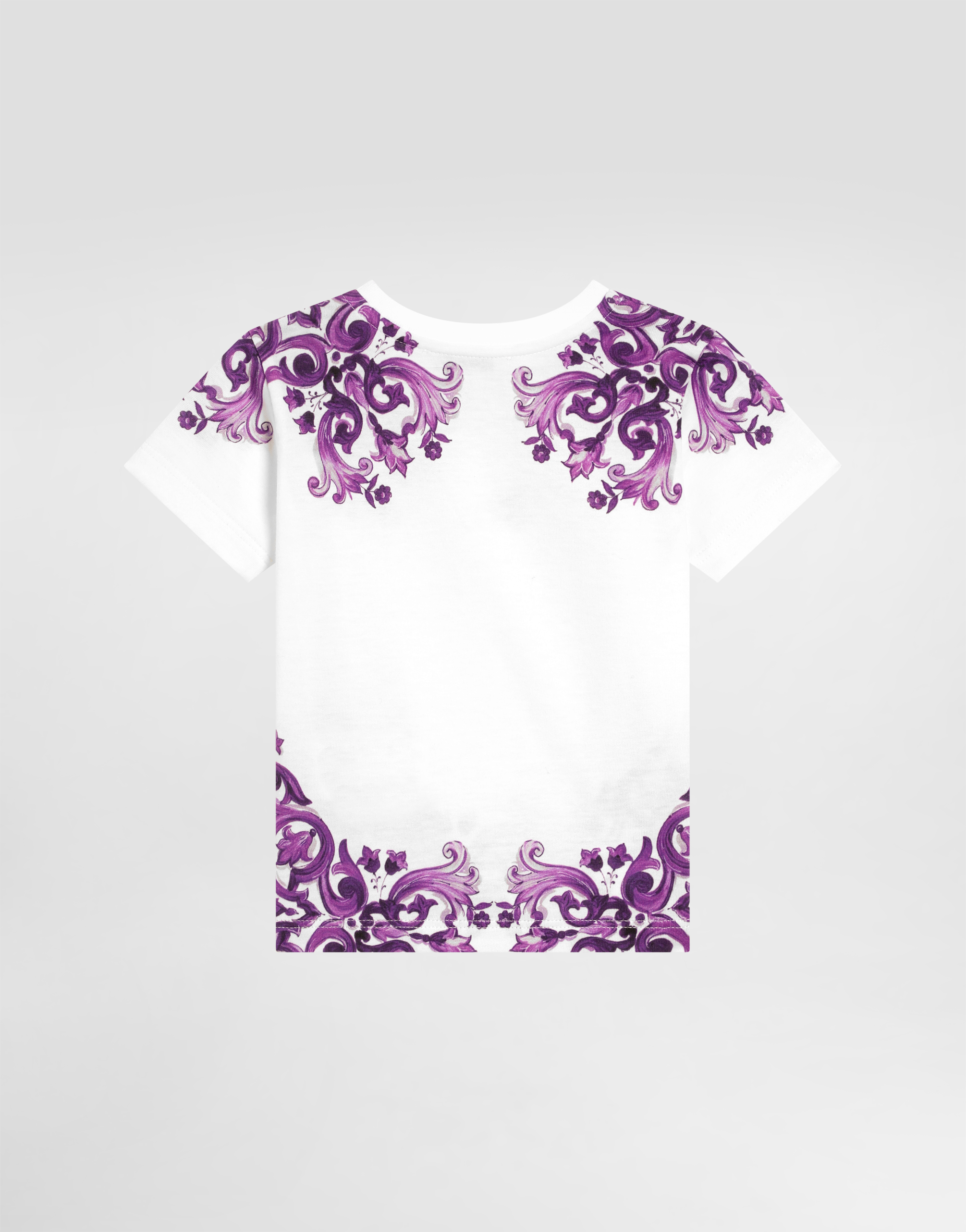 Majolica-print short-sleeved jersey t-shirt