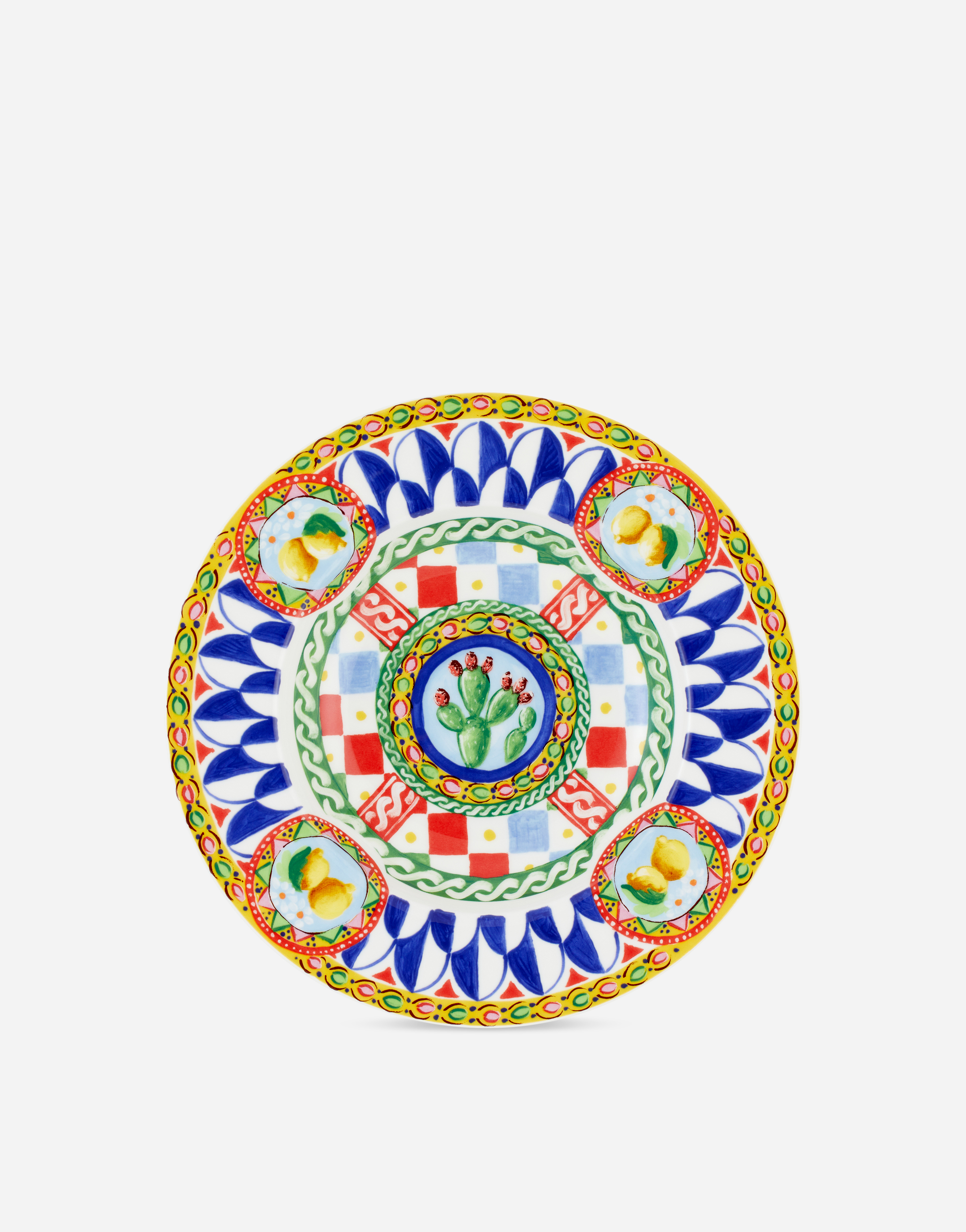 Shop Dolce & Gabbana Set 2 Soup Plates In Fine Porcelain In Multicolor