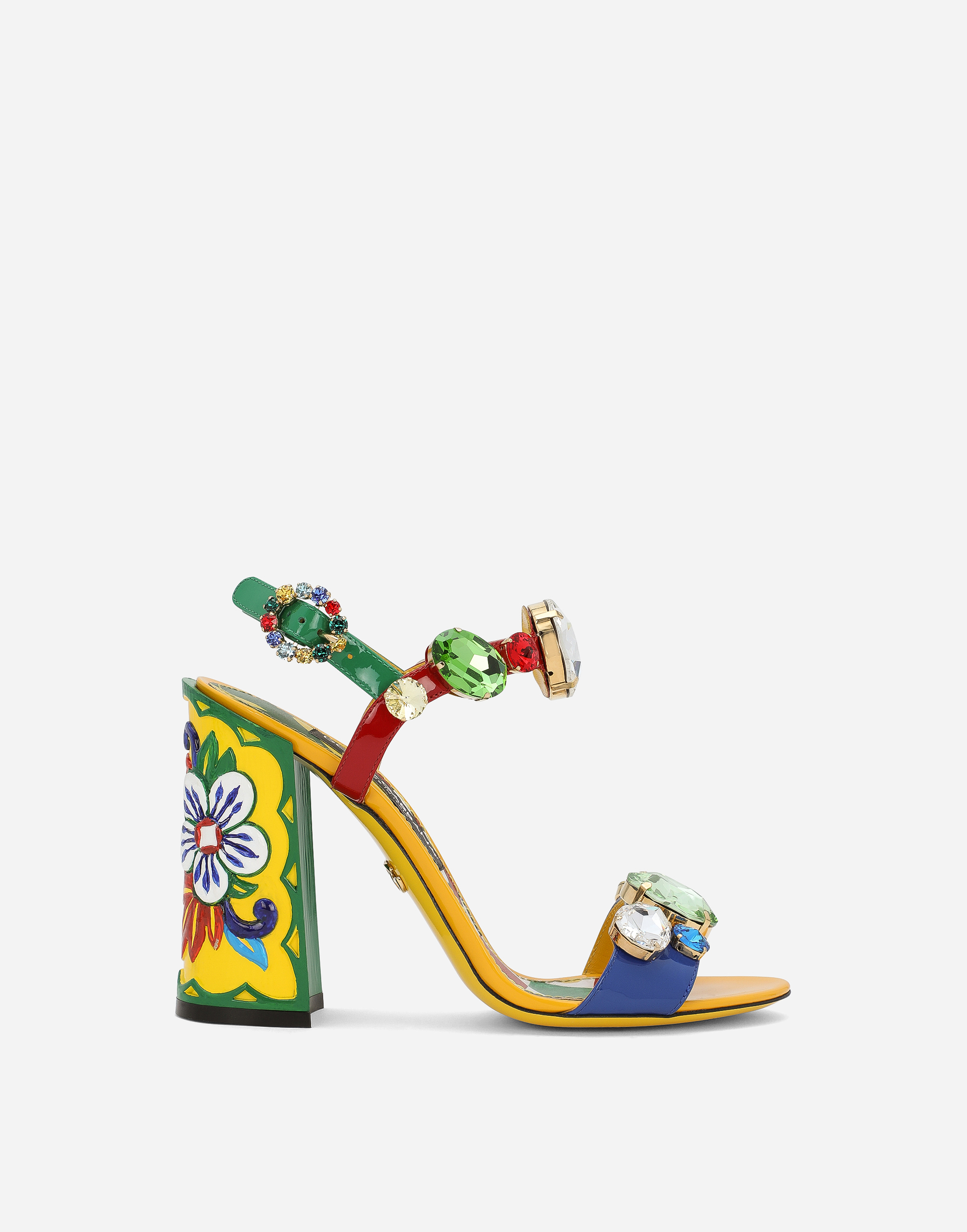 DOLCE & GABBANA PATENT LEATHER SANDALS