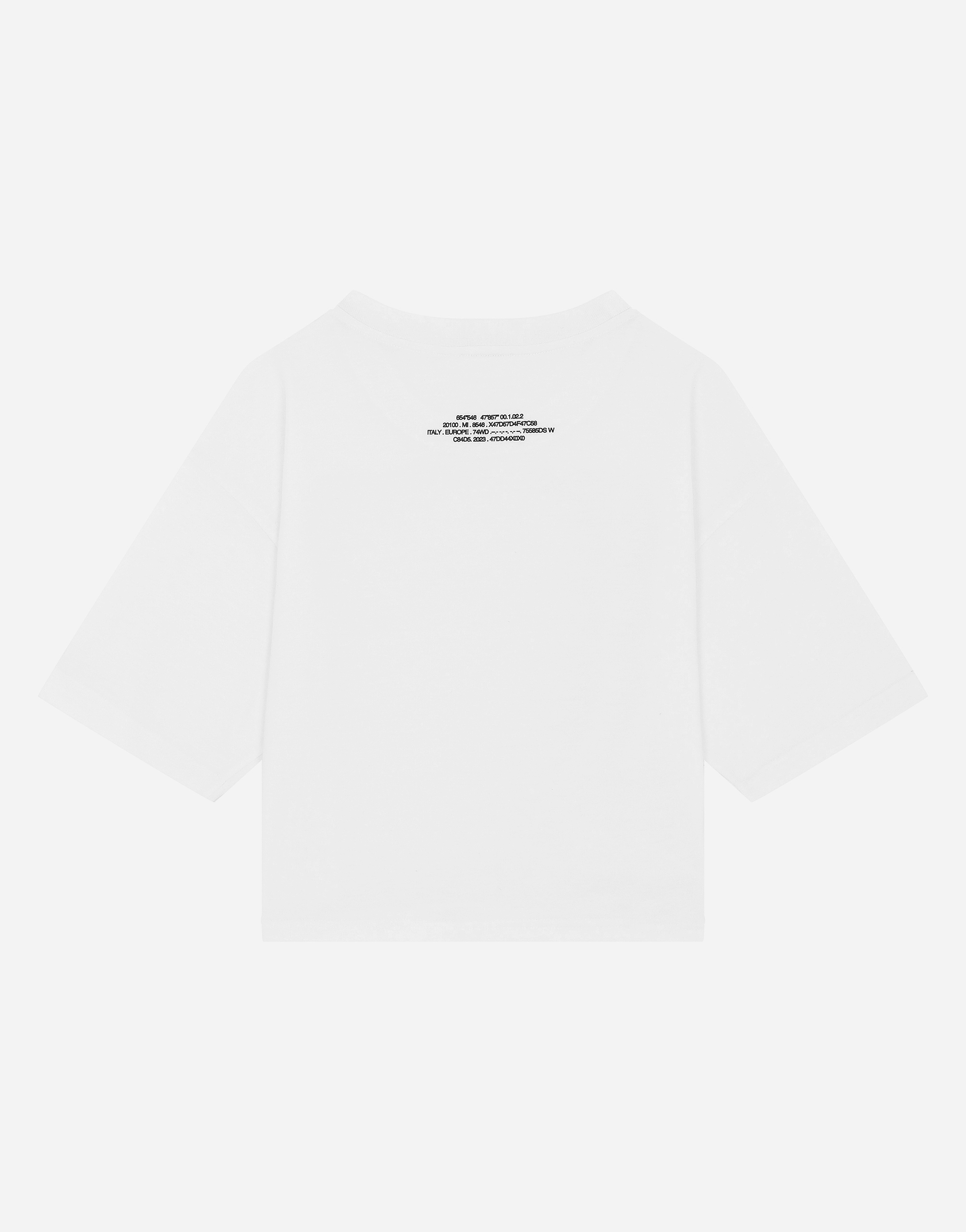 Shop Dolce & Gabbana Jersey T-shirt With Dg Vib3 Logo In White