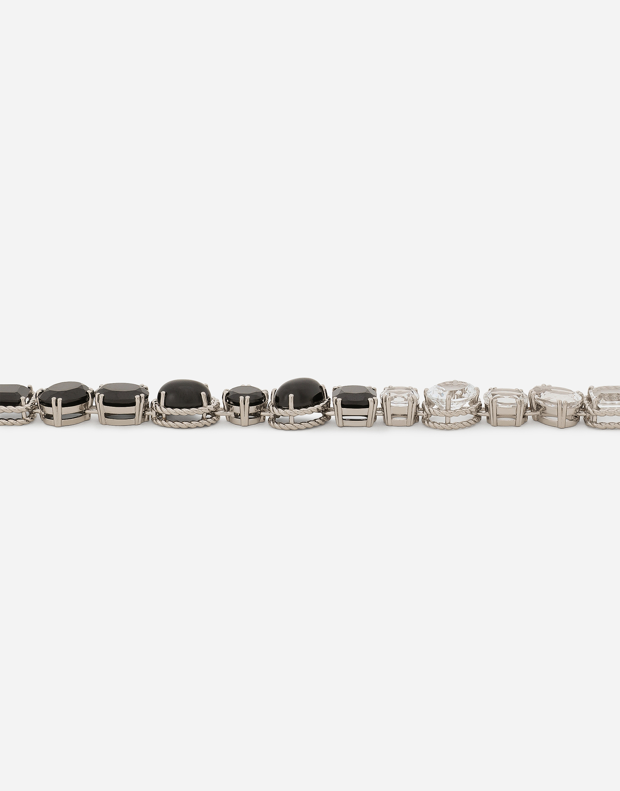 Dolce & Gabbana Anna Necklace In White Gold 18kt With Spinels And Topazes In Weiss