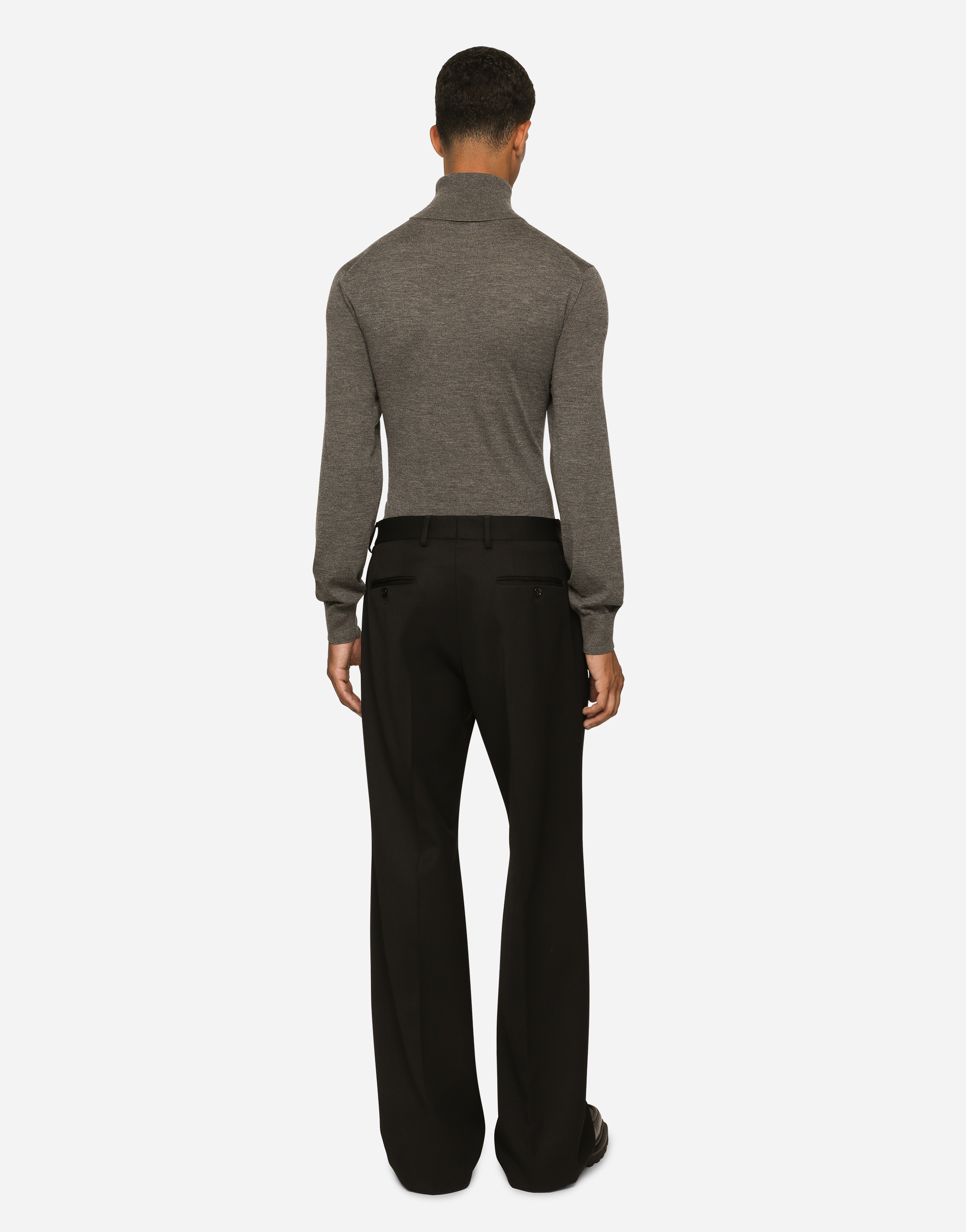 Dolce & Gabbana Dolce & Gabbana Extra-fine Cashmere Turtleneck Sweater - Man Sweaters And Cardigans Gray Cashmere 56 