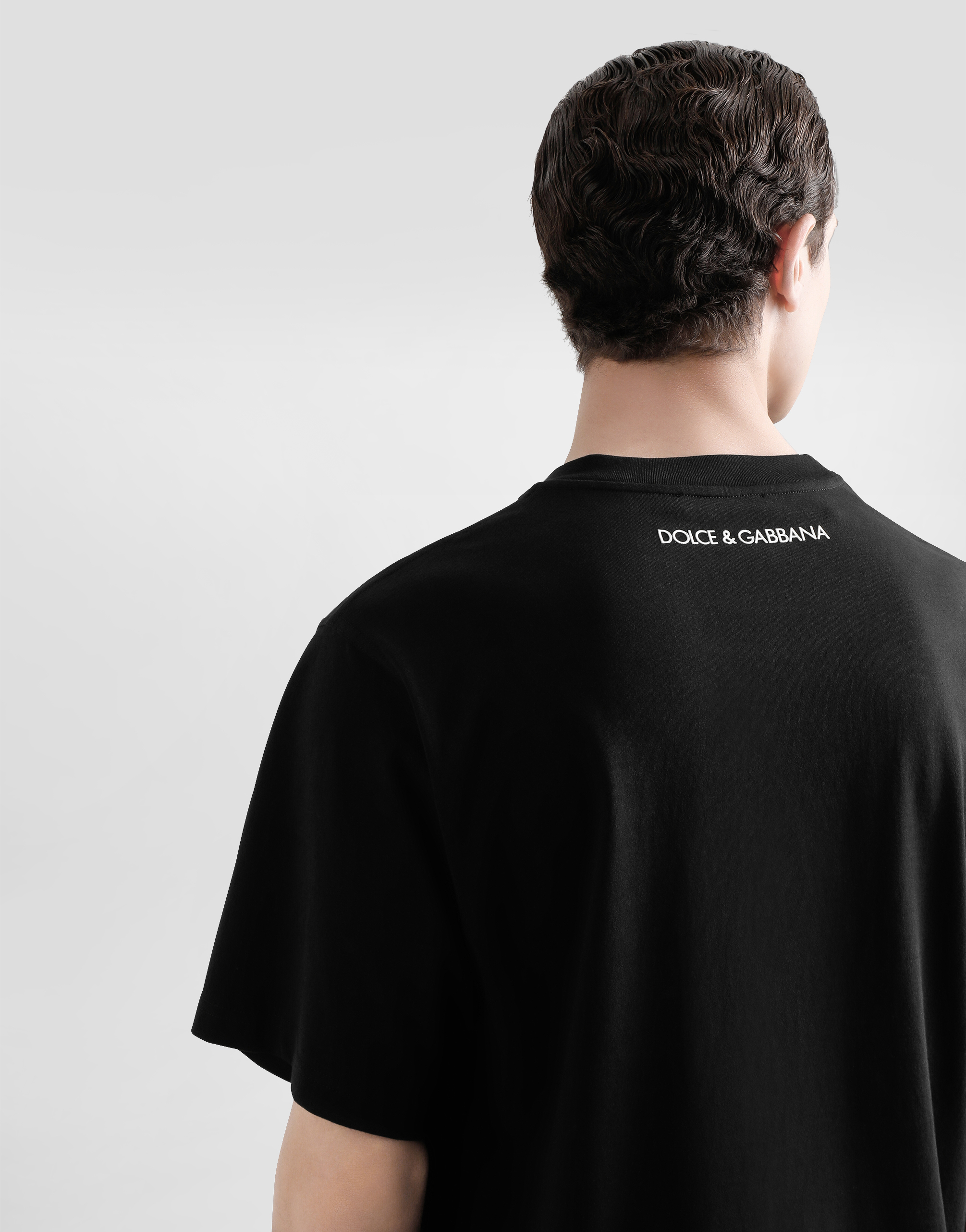 Dolce & Gabbana Logo Print T-shirt In Black