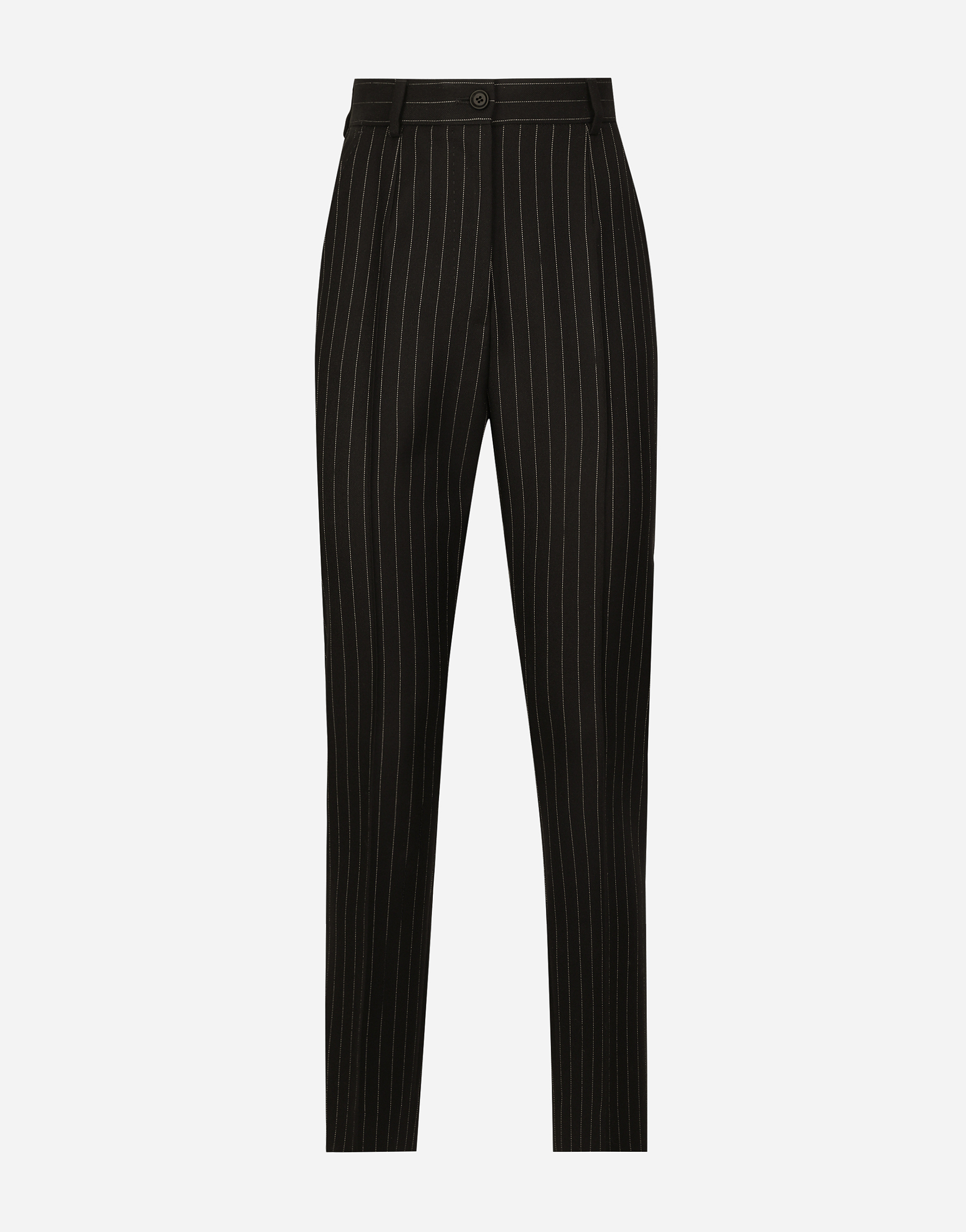 Dolce & Gabbana Tailored Pinstripe Wool Pants - Woman Pants And Shorts Multi-colored