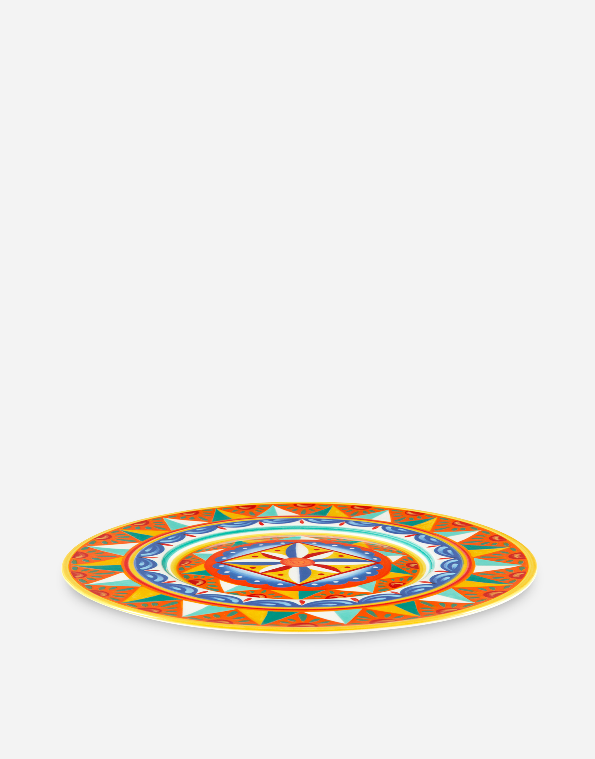 Dolce & Gabbana Charger Plate In Fine Porcelain Multicolor Unisex Onesize In Multicolor