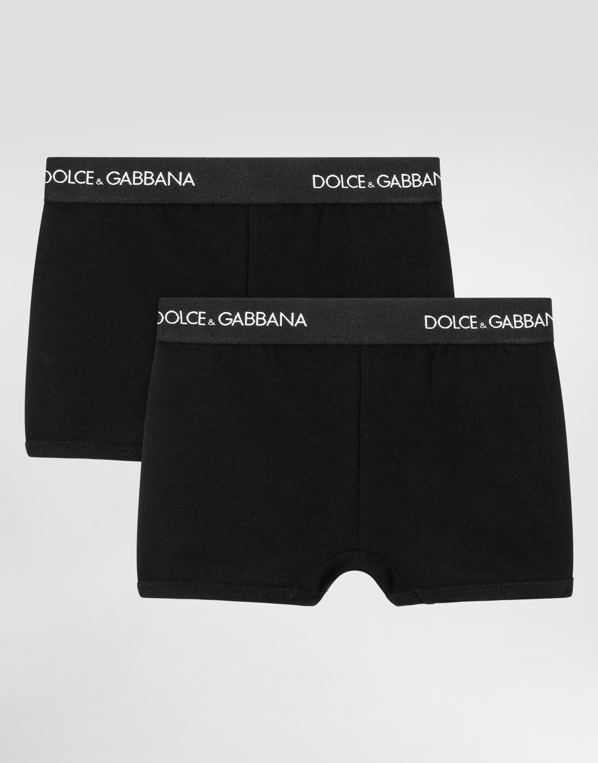 Dolce & Gabbana Doppelpack Boxershorts Aus Stretchigem Jersey - Mann Nightwear Und Unterwäsch Schwarz 2 