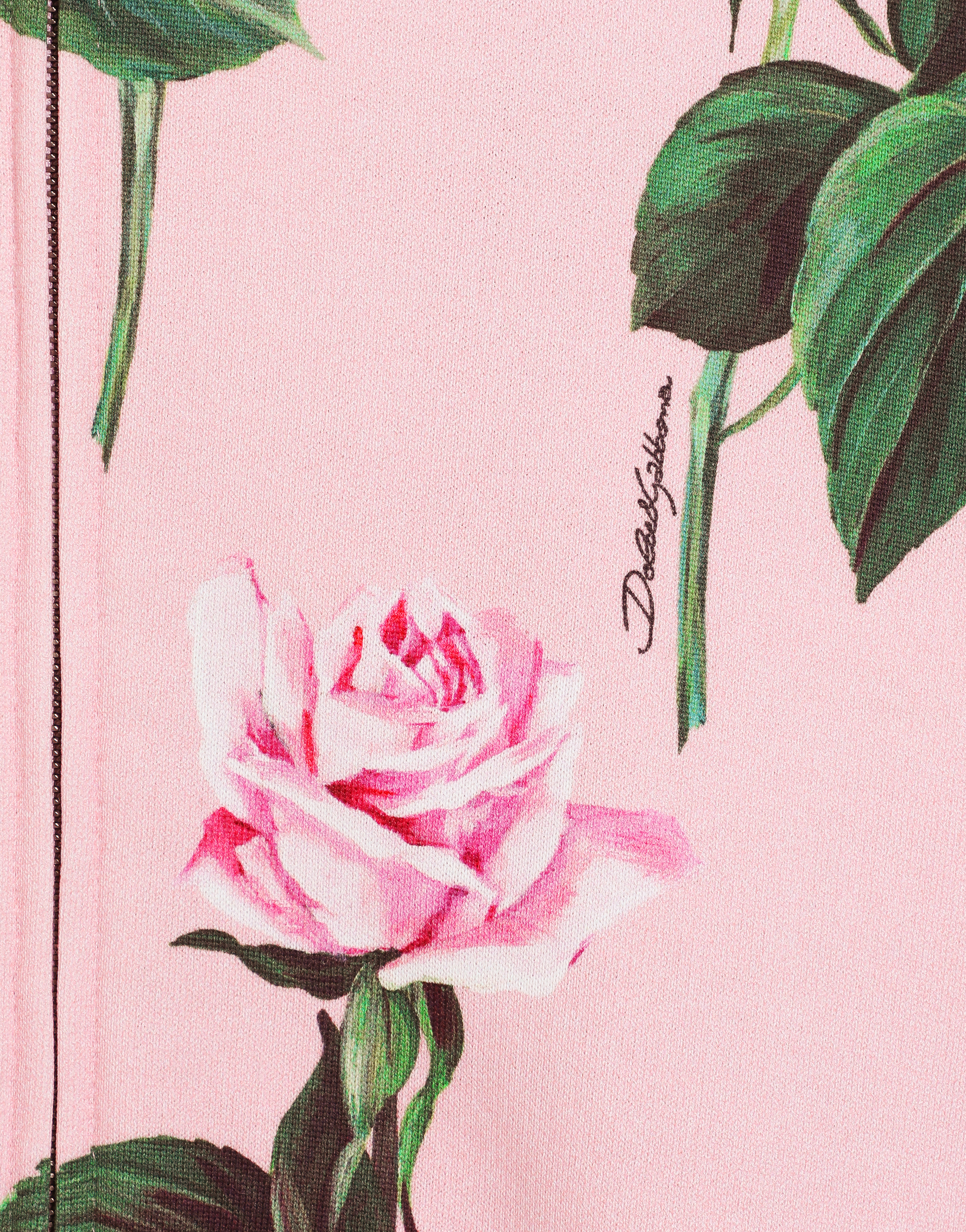 Hoodie with rose print