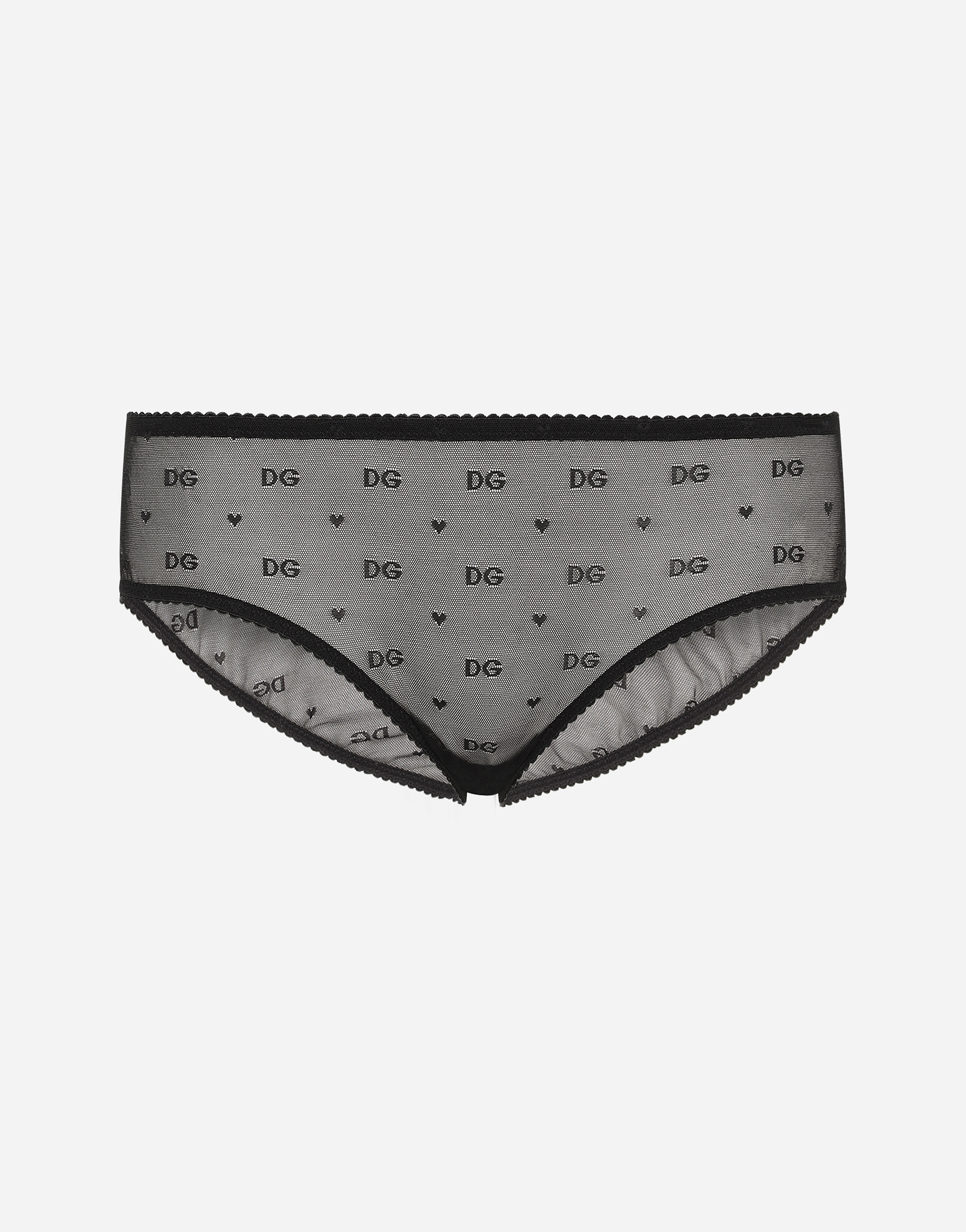 DOLCE & GABBANA JACQUARD TULLE BRIEFS