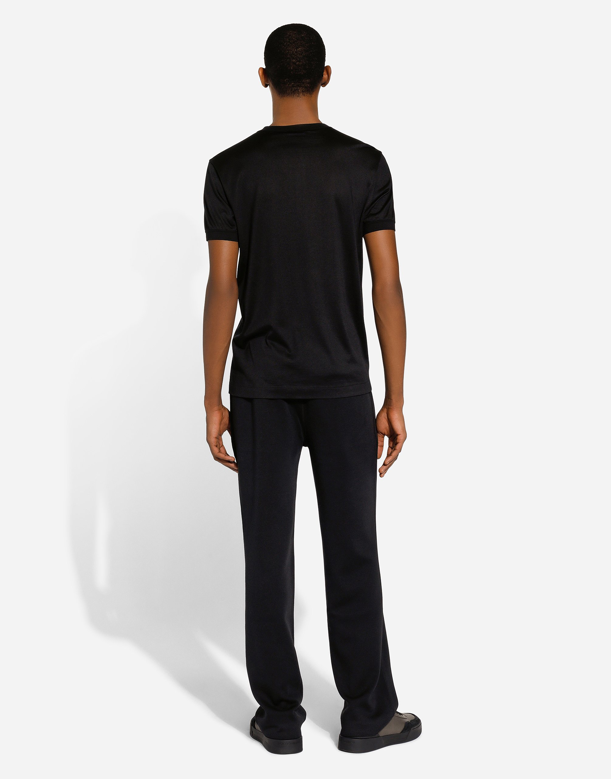 Dolce & Gabbana Wool Jogging Pants In Black