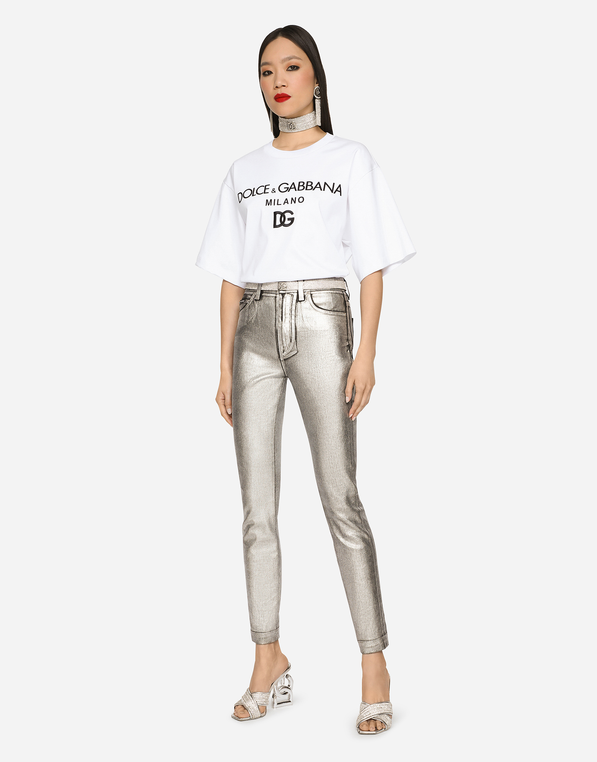 Dolce & Gabbana T-shirt M/corta Giro In White