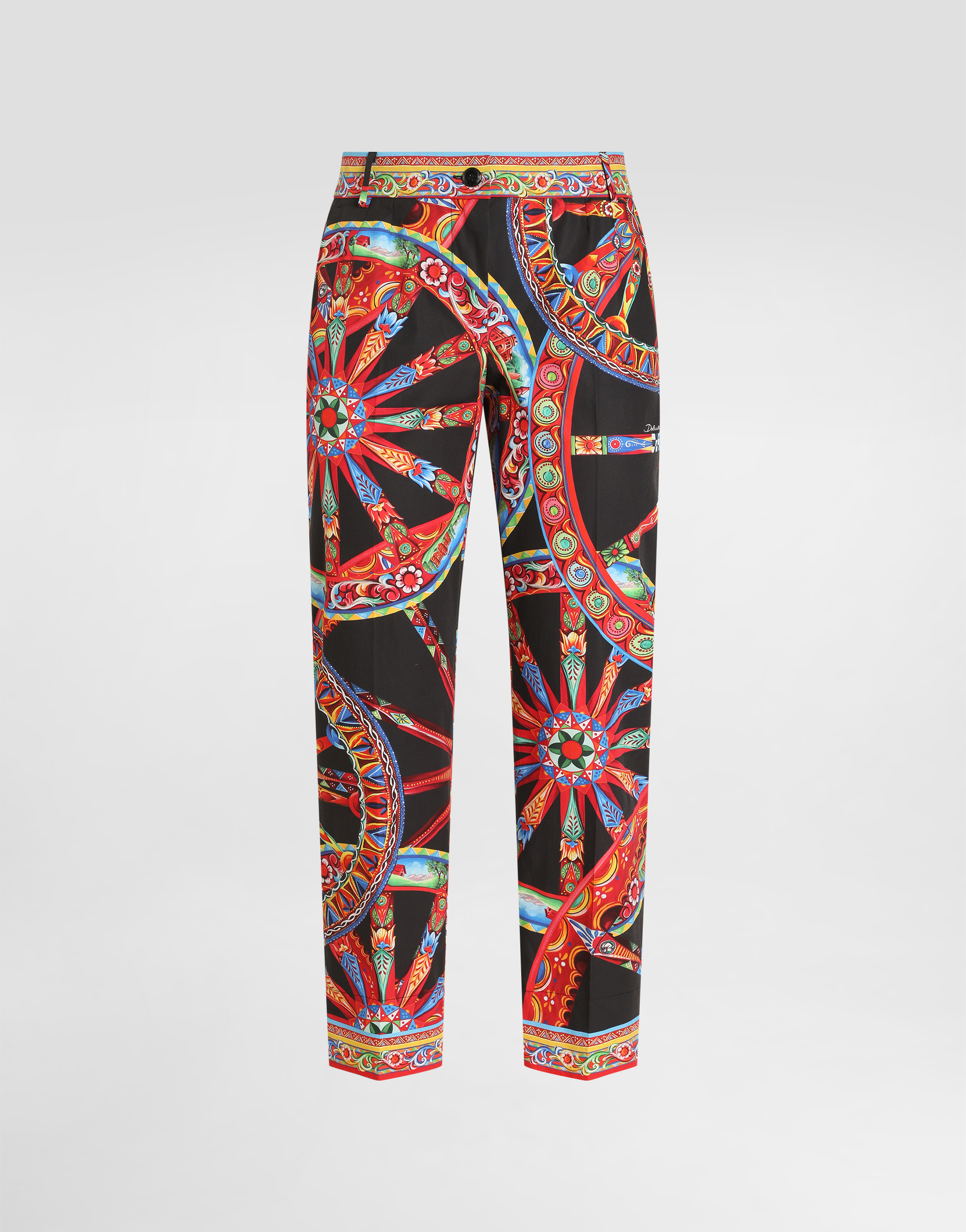 ドルガバ　レディース　パンツ　38 Multicolorのウィメンズ カレット プリント ポプリン パンツ