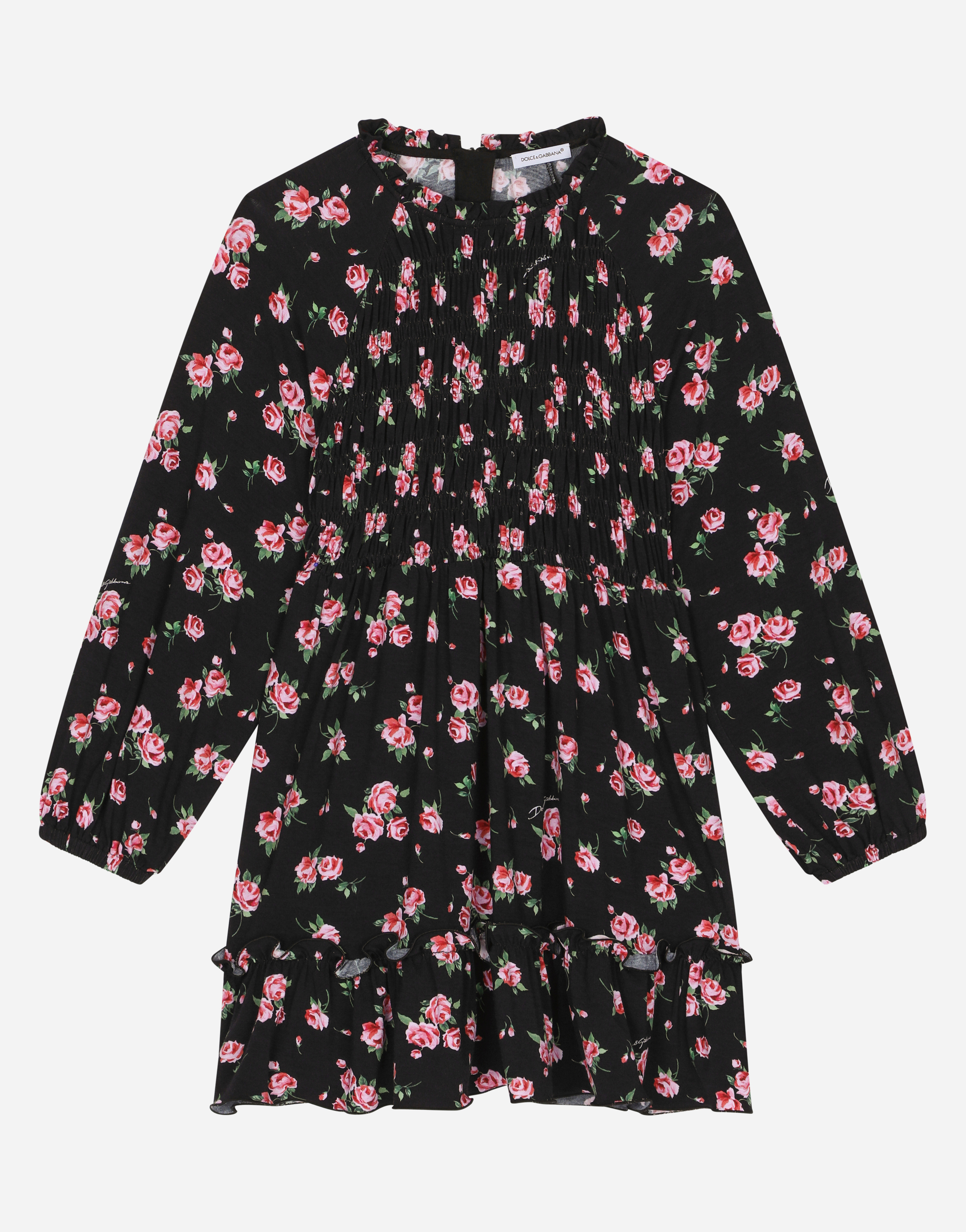 DOLCE & GABBANA LONG-SLEEVED PRINTED DRESS