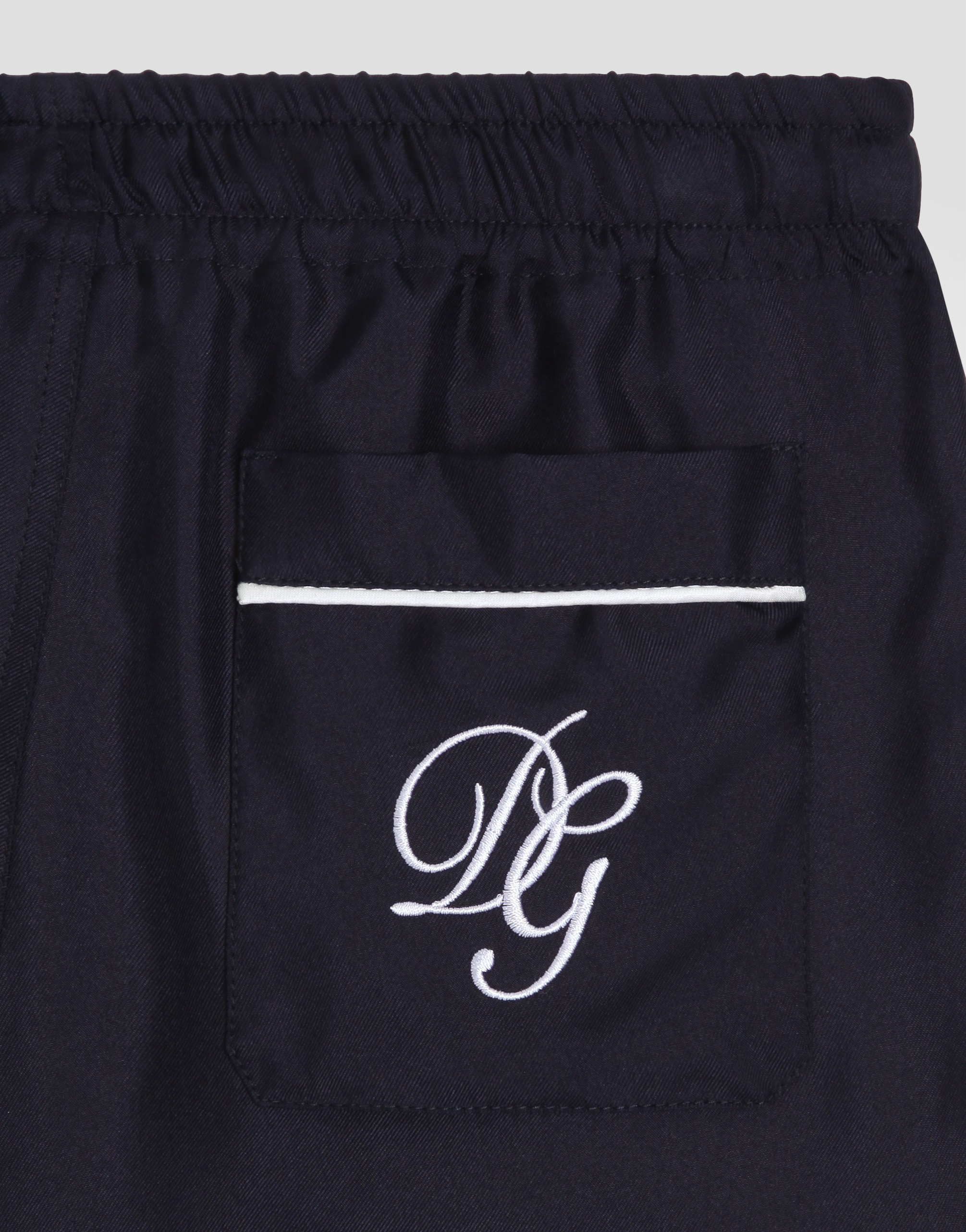 Twill trousers with DG embroidery