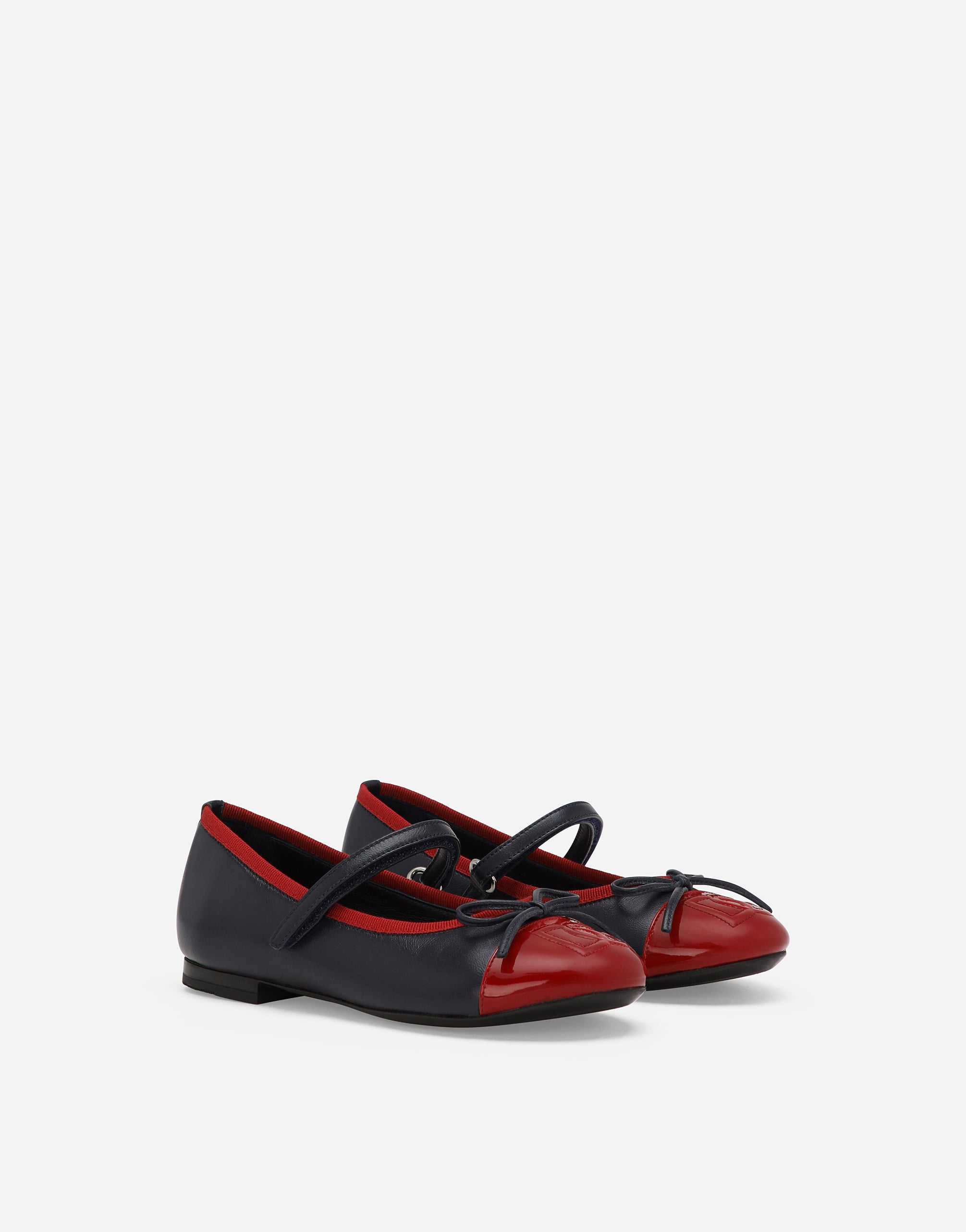  Dolce & Gabbana Dolce & Gabbana Calfskin And Patent Leather Ballet Flats With Bow Detail - Woman Shoes (27-40) Multi-colored 37 