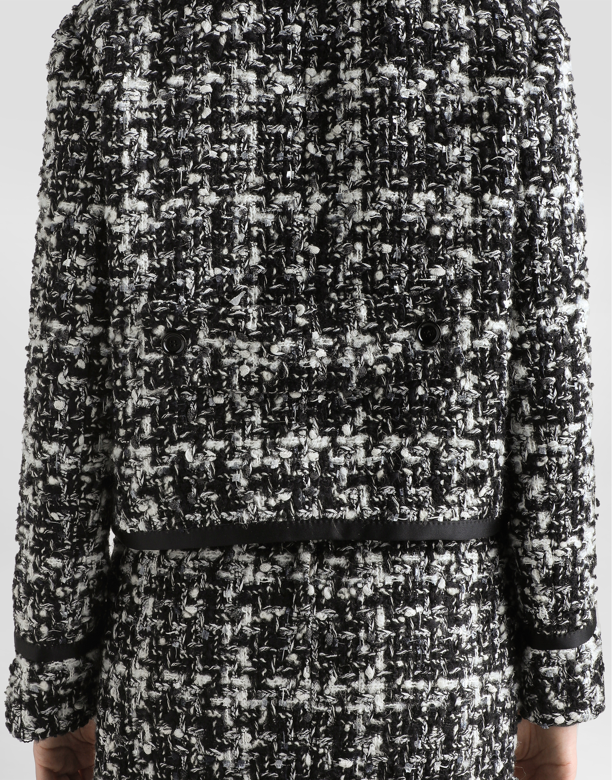 Double-breasted jacket wool blend check