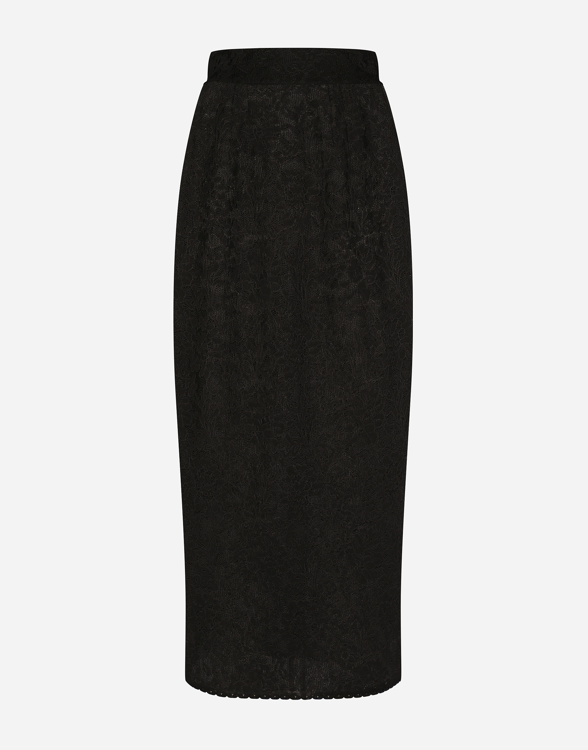 Dolce & Gabbana Lace-stitch Calf-length Skirt - Woman Skirts Black Lace
