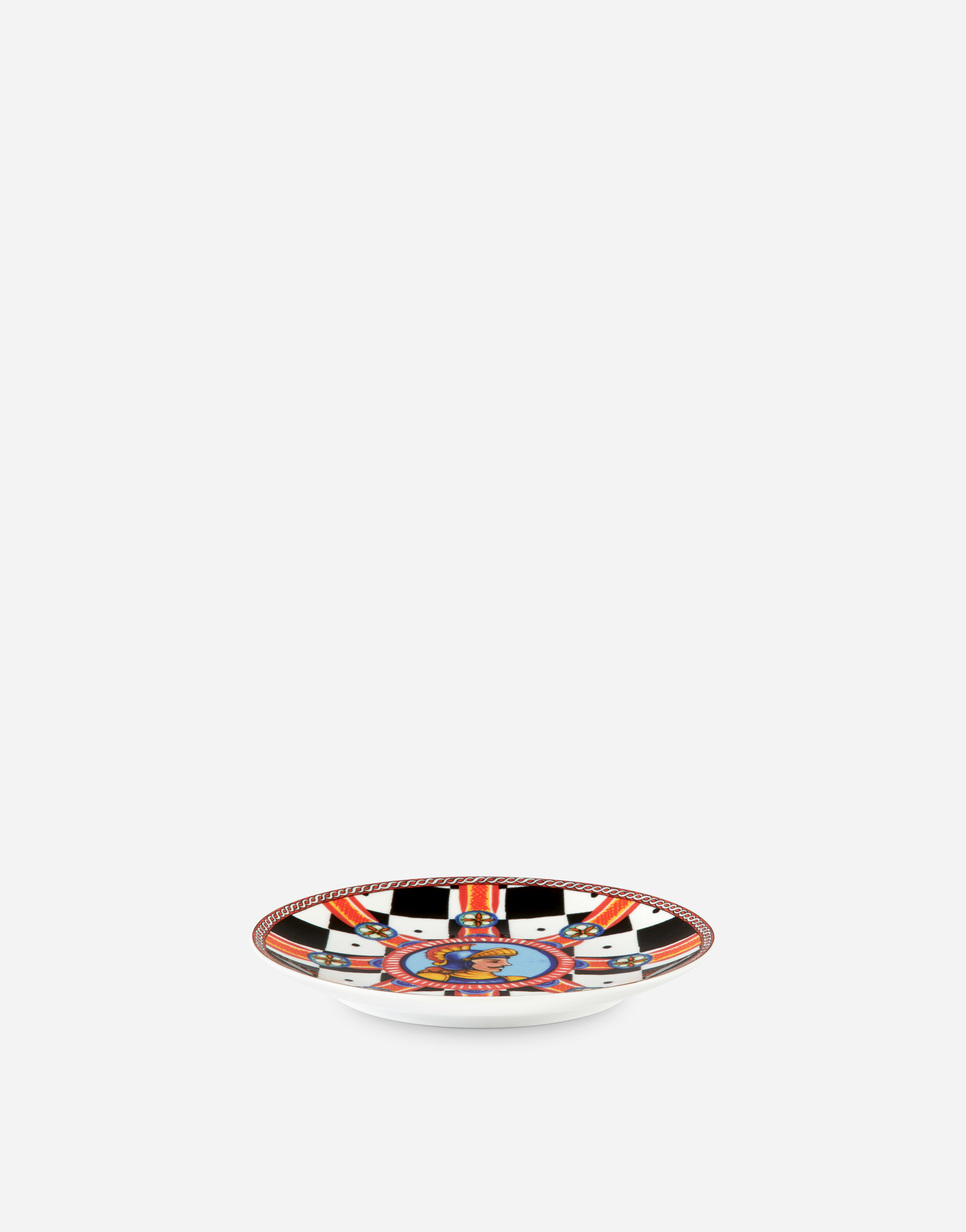 Dolce & Gabbana Set 2 Porcelain Bread Plates In Multicolor