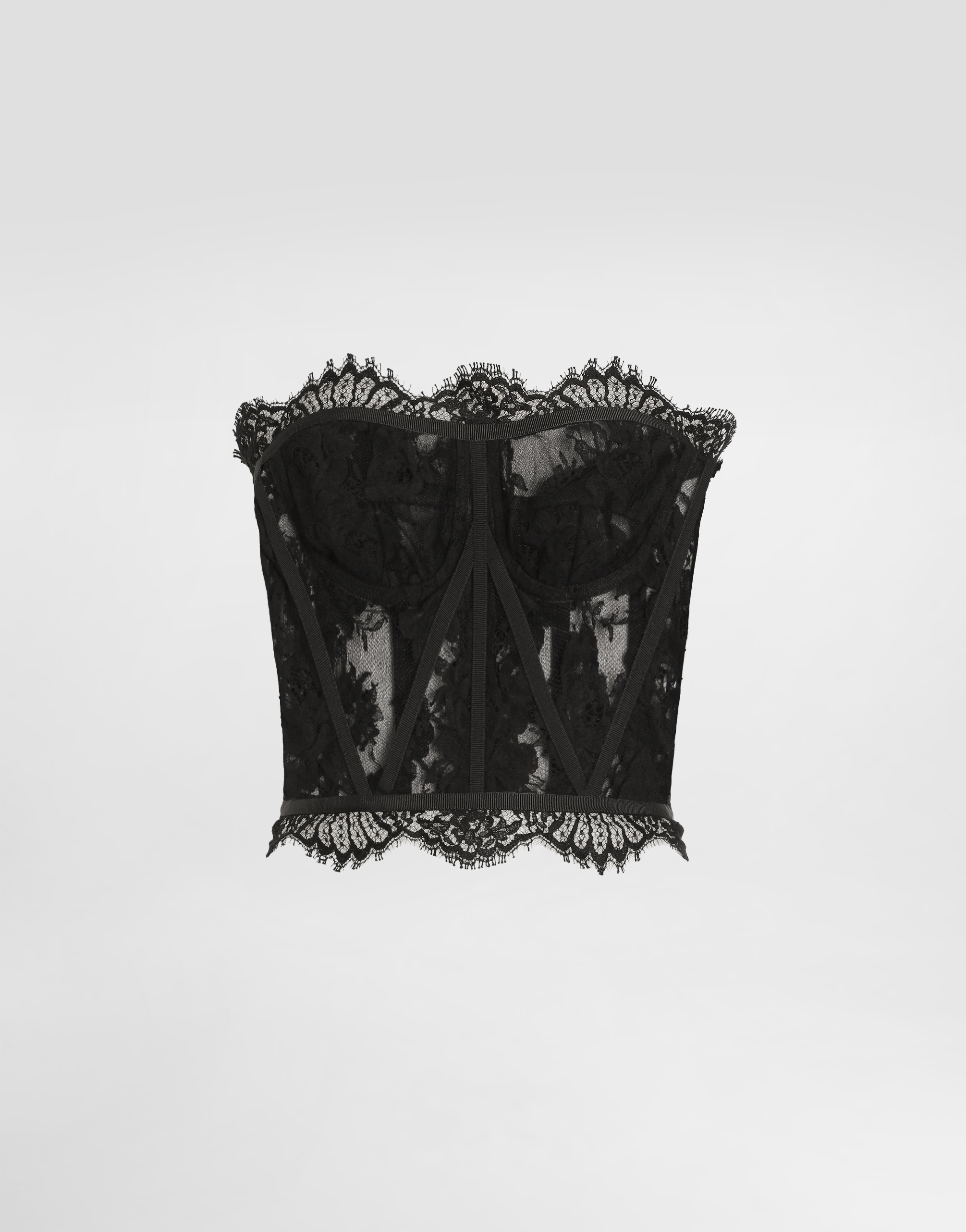 Lace bustier in Black for Women | Dolce&Gabbana® US