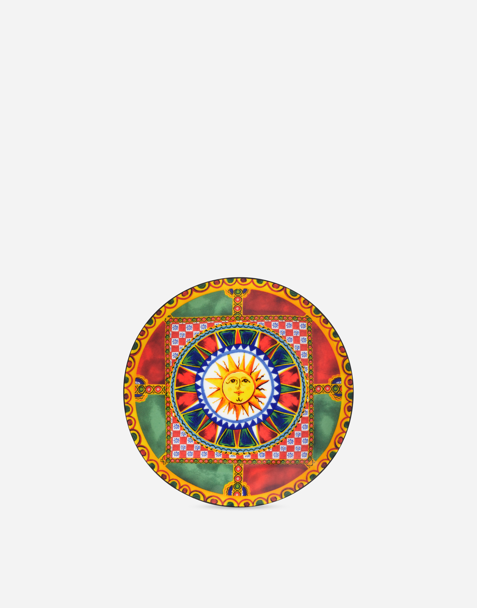 Dolce & Gabbana Set 2 Porcelain Bread Plates In Multicolor