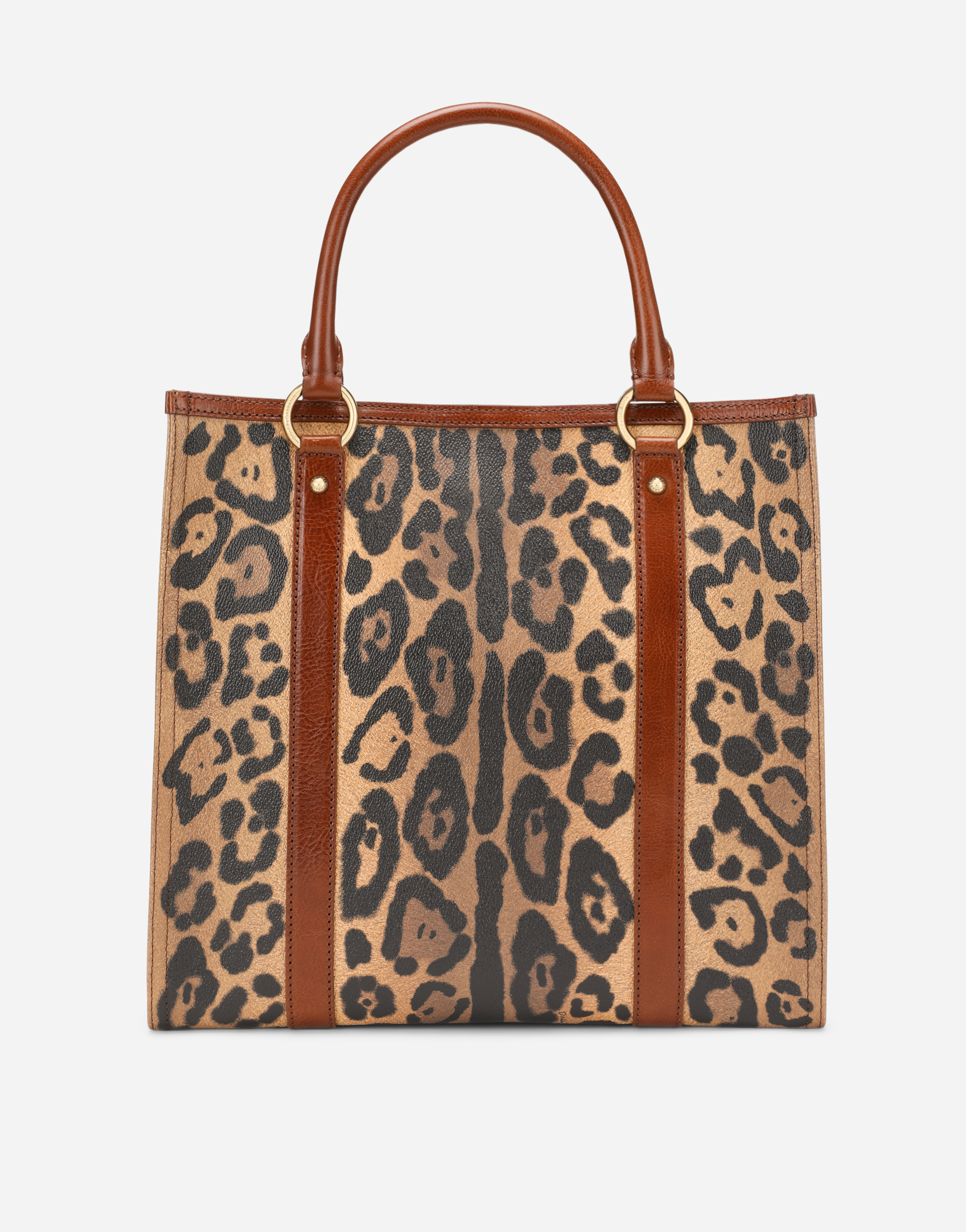 Leopard-print Crespo shopper with branded plate