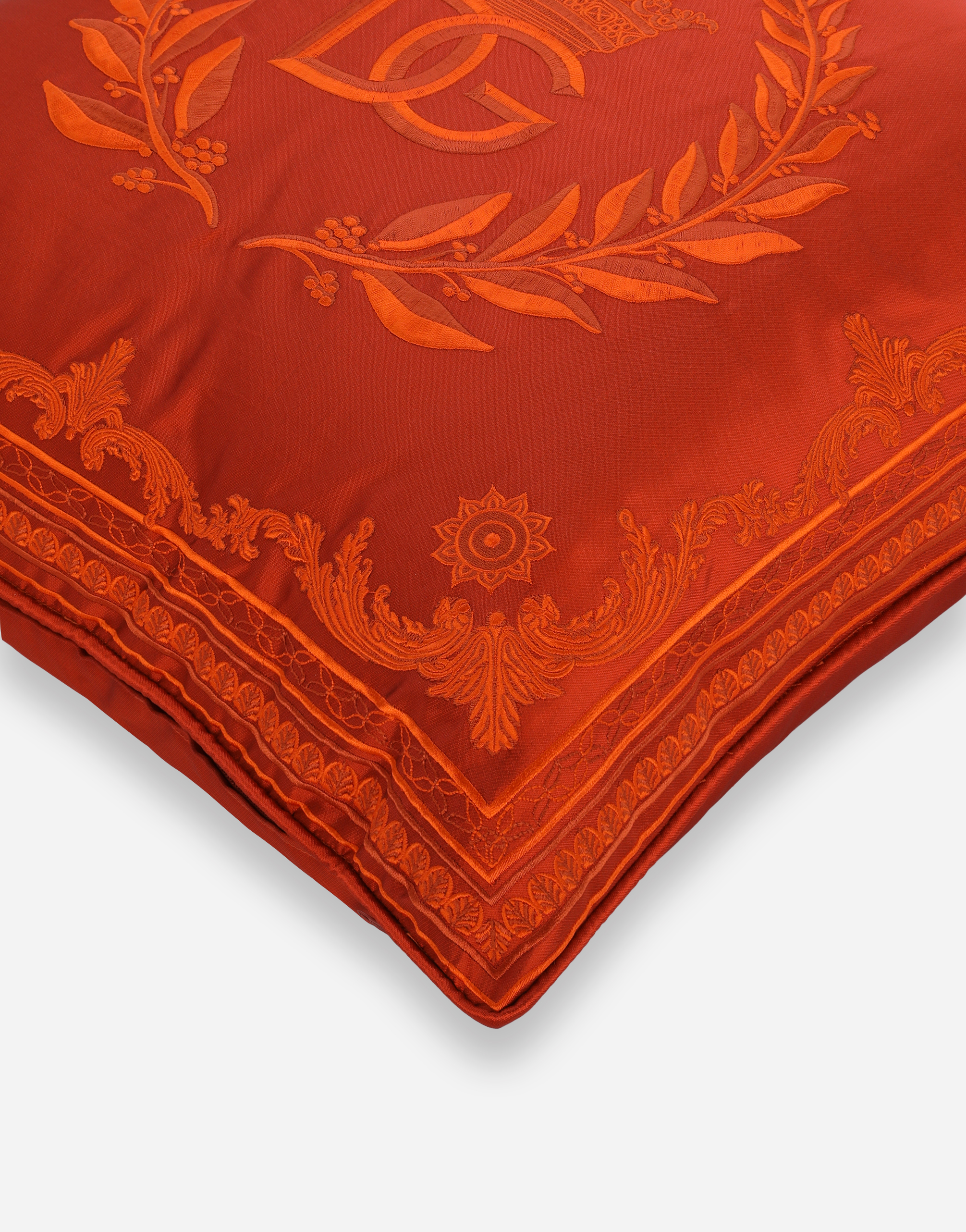 Dolce & Gabbana Mikado Silk Cushion Medium In Multicolor