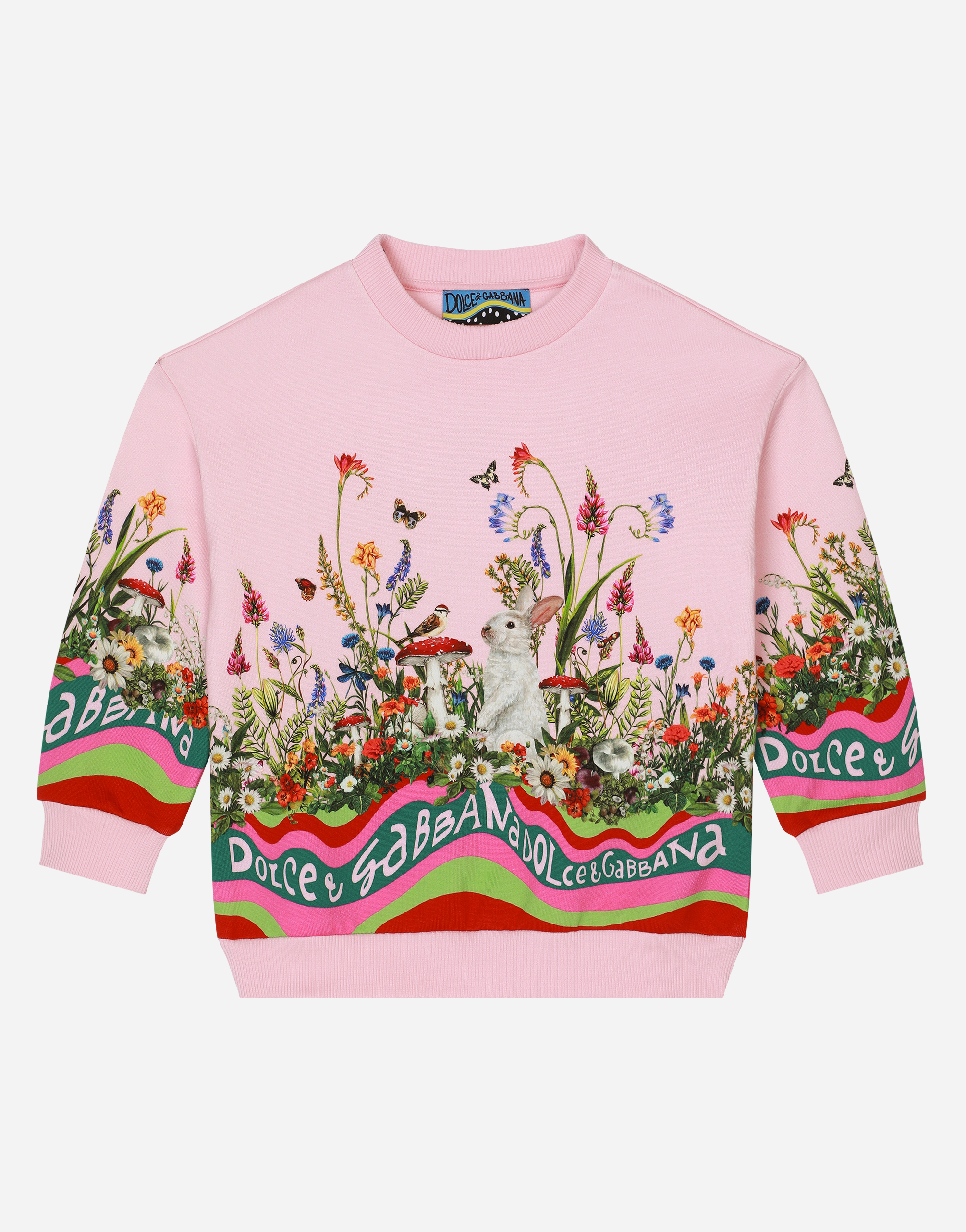 DOLCE&GABBANA マルチカラードリッピングエフェクトTシャツ G5JH9DG8ND7_S9001_0.jpg