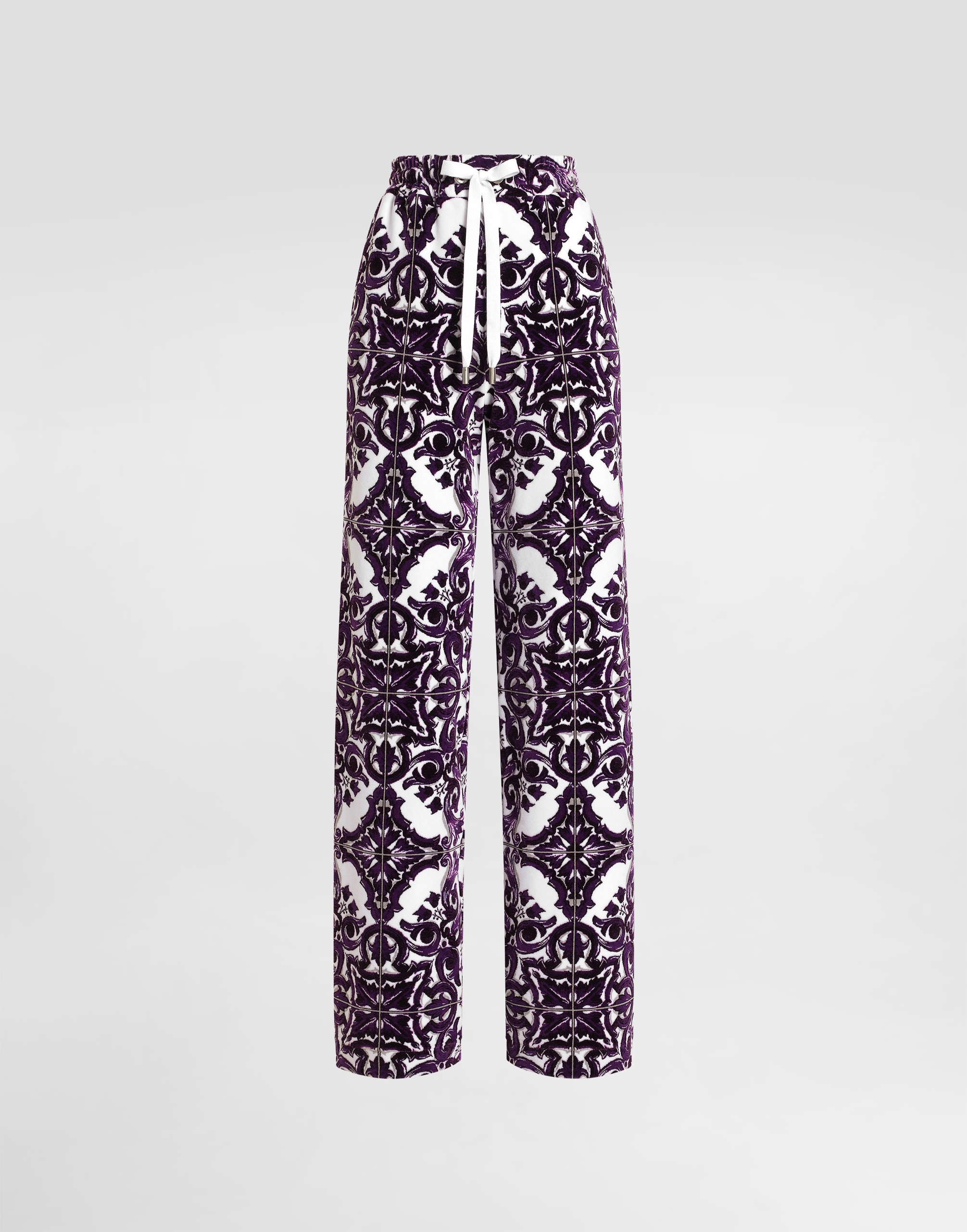 Dolce & Gabbana Majolica-print Trousers - Woman Pants And Shorts Multicolor