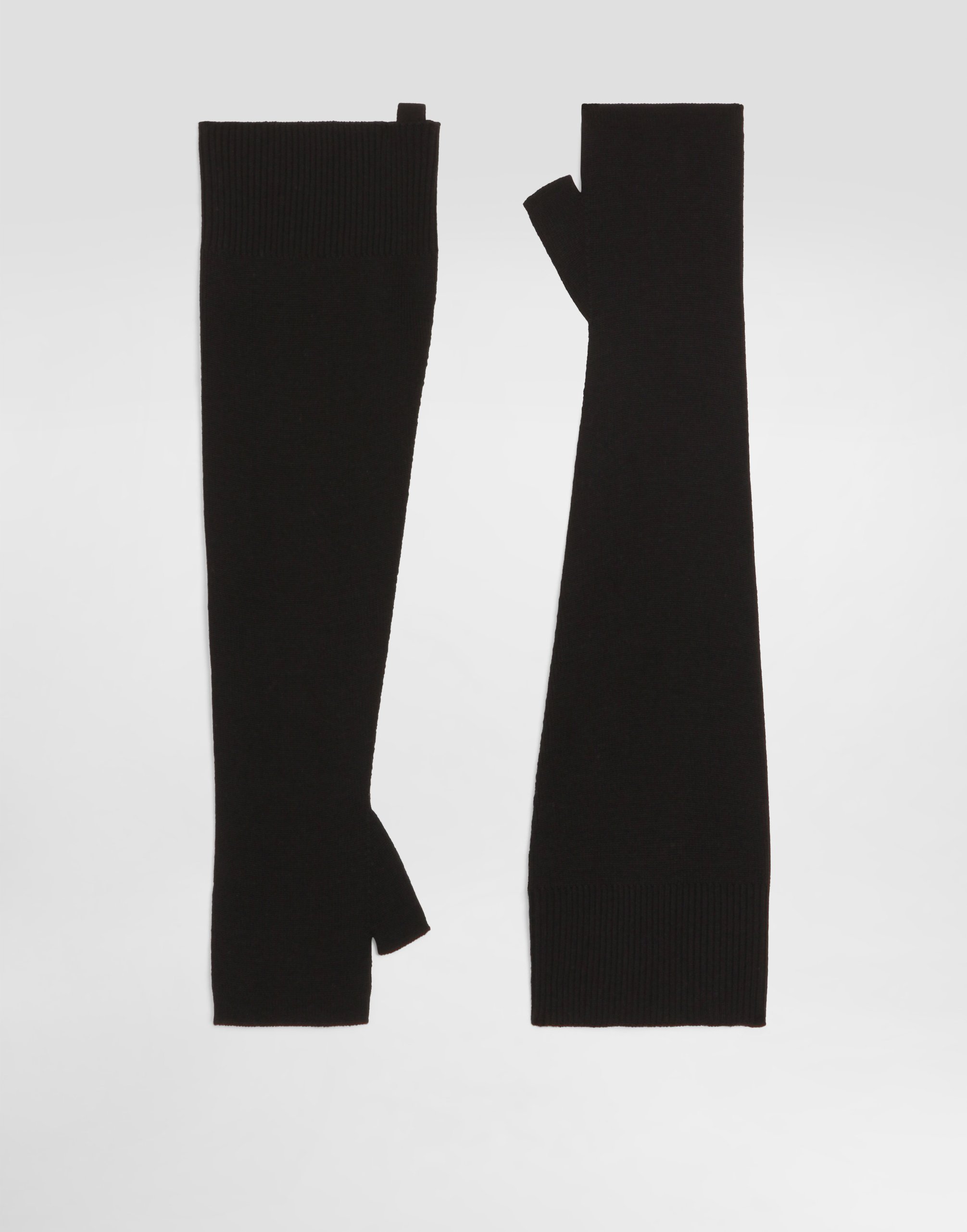 Rib knit gloves