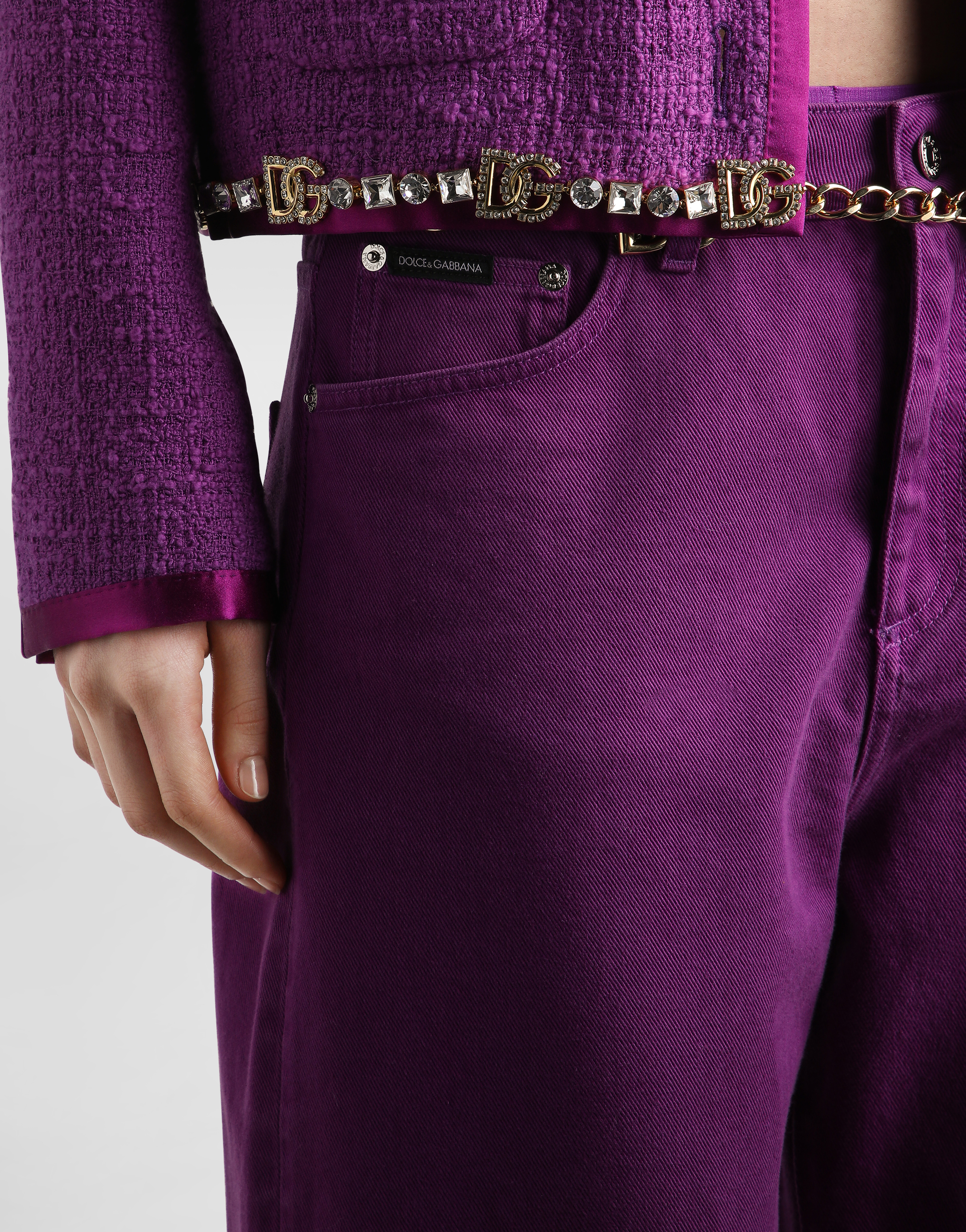 Dolce & Gabbana 5-pocket Denim Trousers In Multi
