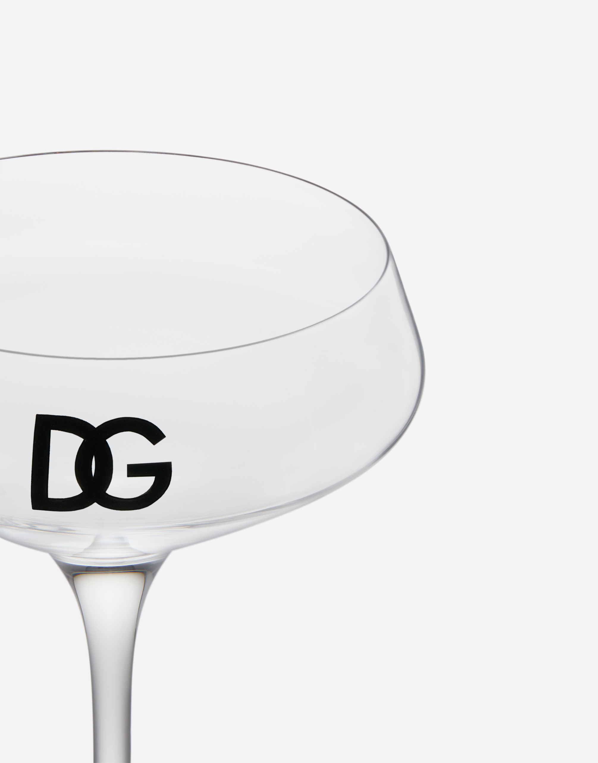 Dolce & Gabbana Set 2 Champagne Glasses In Multicolor